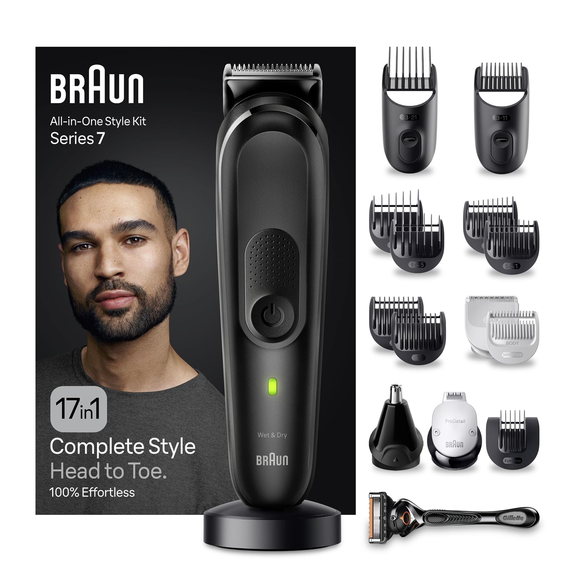 کیت استایل بدن، مو و ریش 17 در 1 براون MGK 7490