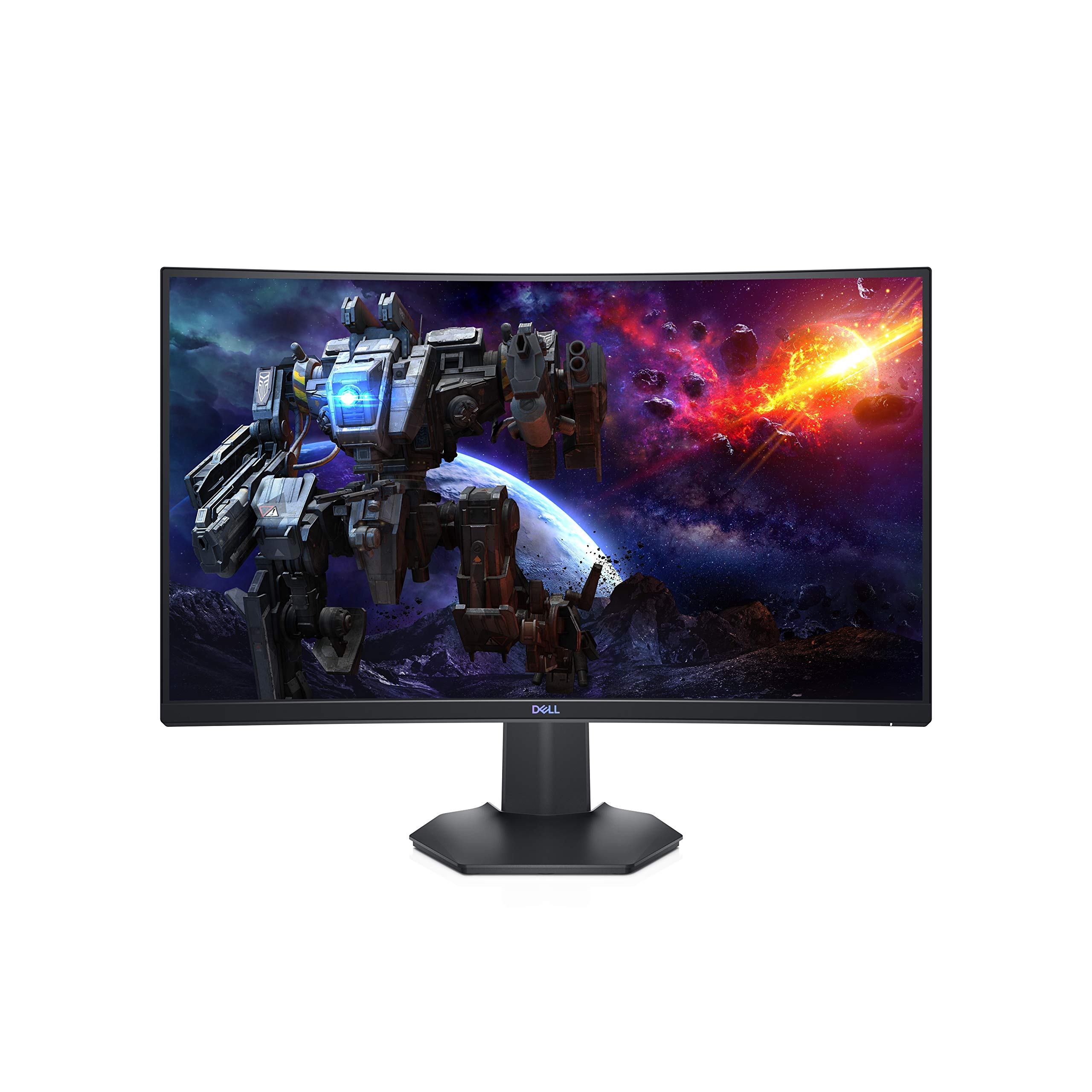 مانیتور بازی منحنی Dell S2721HGF با اندازه 27 اینچ و رزولوشن Full HD (1920x1080)، 144Hz، VA، 4ms، AMD FreeSync Premium، سازگار با NVIDIA G-SYNC، پورت DisplayPort، 2 عدد HDMI، رنگ مشکی (تجدید نظر شده)