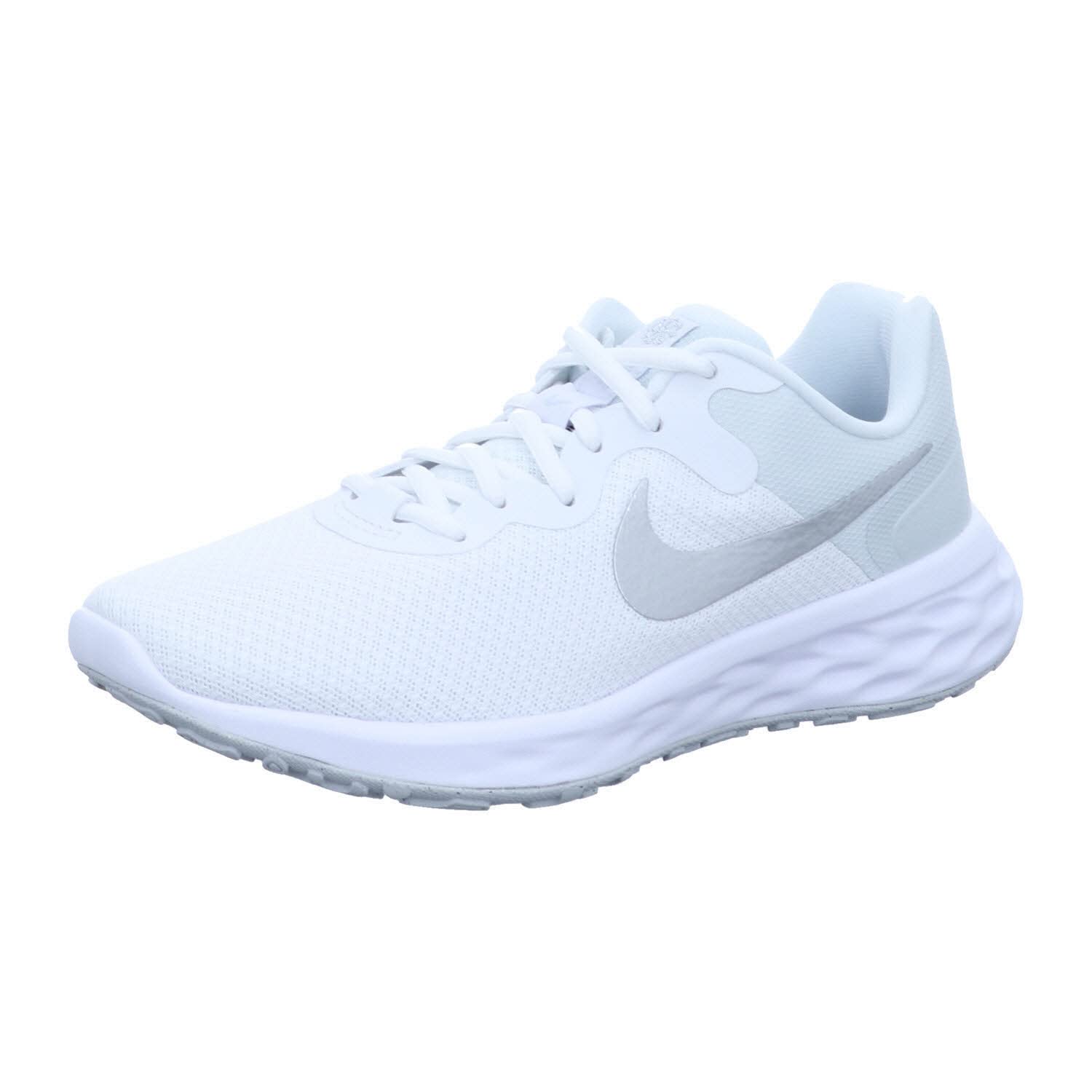کفش زنانه Nike Revolution 6 Nn شماره 40 اروپا، رنگ سفید/نقره ای/پلاتینوم خالص