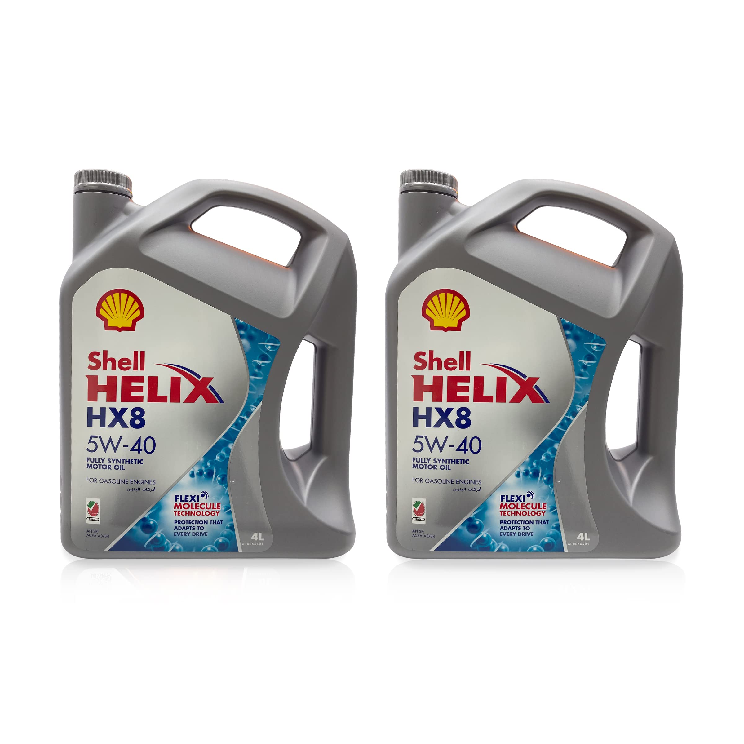 روغن موتور سینتتیک کامل Shell Helix Hx8 5W-40 (10،000 کیلومتر، 4 لیتر، بسته 2 عدد)