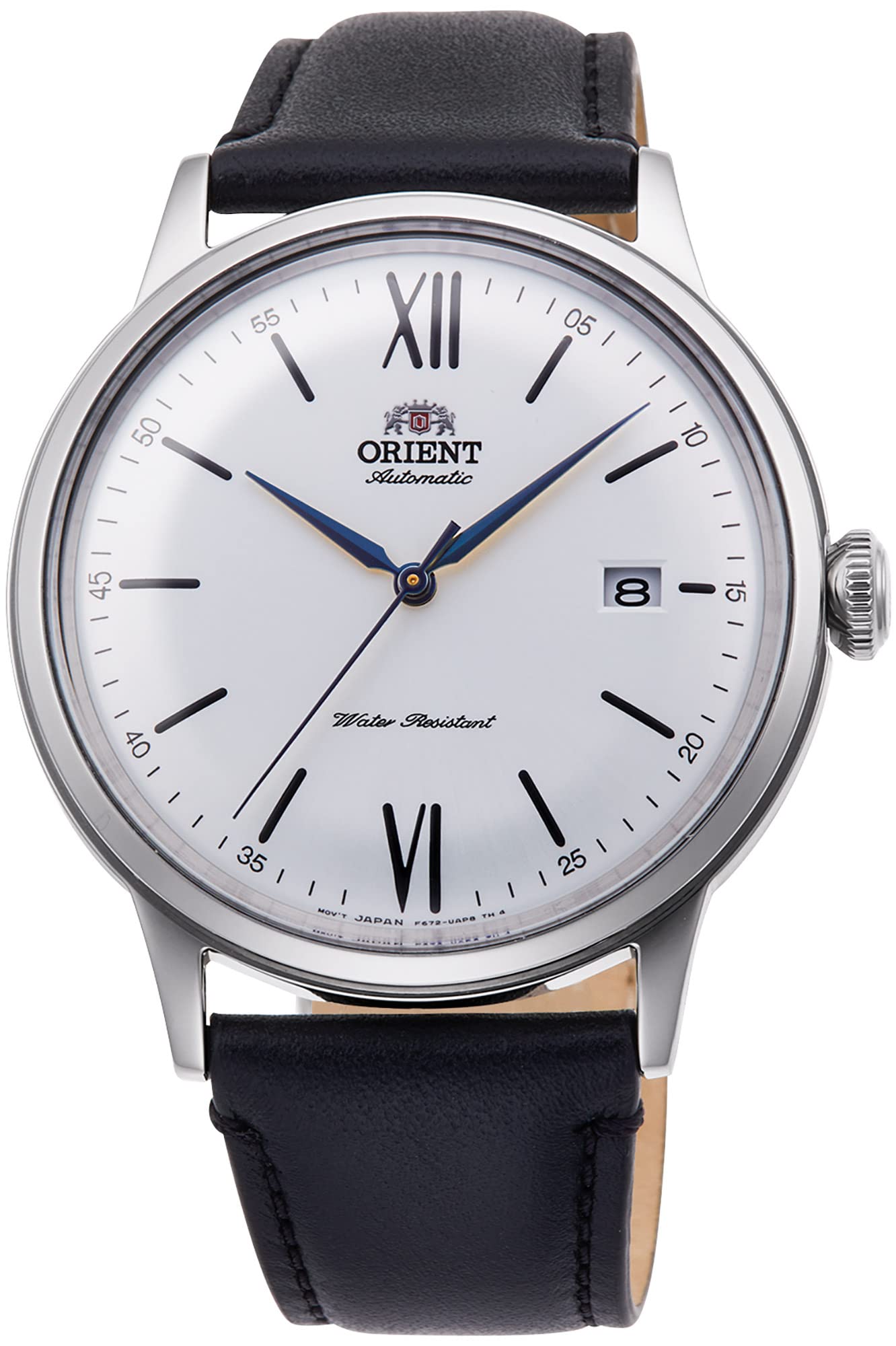 ساعت مچی آنالوگ خودکار Orient RA-AC0022 Bambino برای مردان، اندازه مورد 40.5 میلی‌متر، نقره‌ای/سیاه