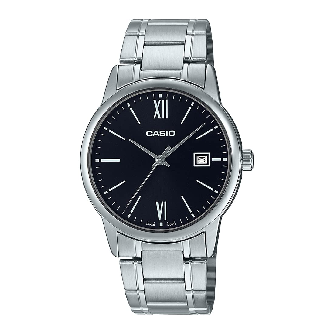 ساعت آنالوگ Casio: مدل MTP-V002 مردانه رنگ مشکی نقره‌ای