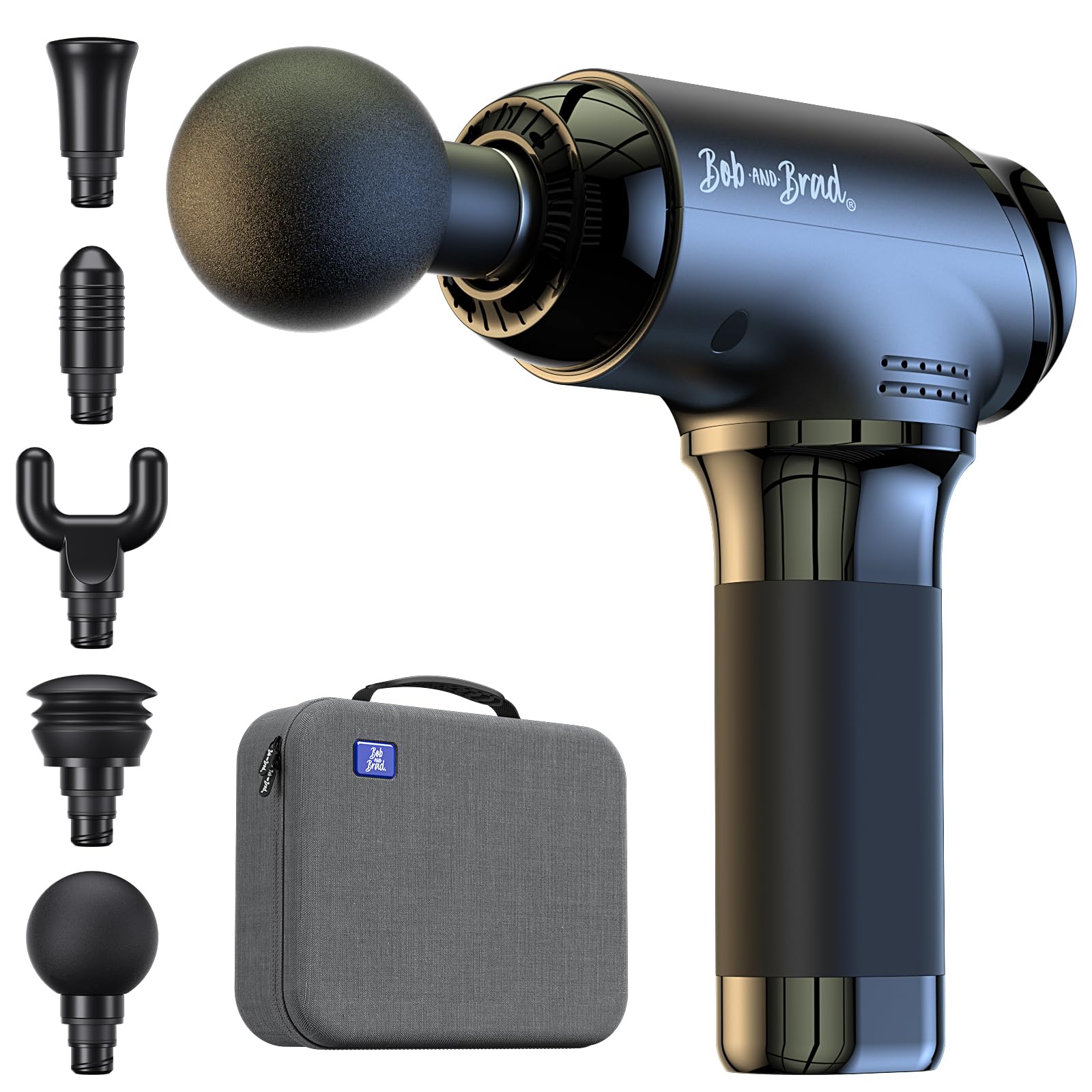 اسباب بازی ورزشی BOB AND BRAD T2 Massage Gun، Massage Gun اندازه اسپاندهای عمیق با 10 میلیمتر برای ورزشکاران، ماساژور الکتریکی دستی قابل حمل برای تسکین درد بدن، هدایای مناسب برای زنان و مردان سیاه