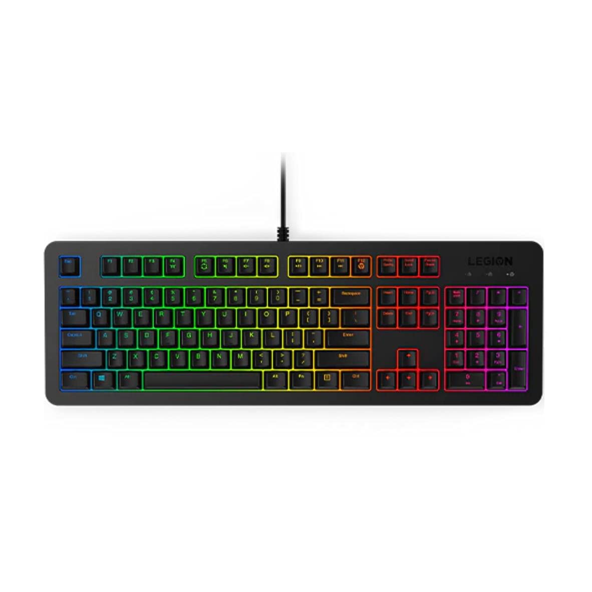 کیبورد بازی Lenovo Legion K300 RGB USB عربی و انگلیسیgy40Y57722، سیاهِ معاصر