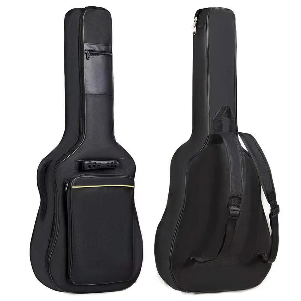 H&Z Simple 40 41 42 اینچ گیتار فولک آکوستیک کیف پشتی دوبل استرپ 600D آکسفورد کیف نرم گیتار جلبک نرم گیتار (41 اینچ)