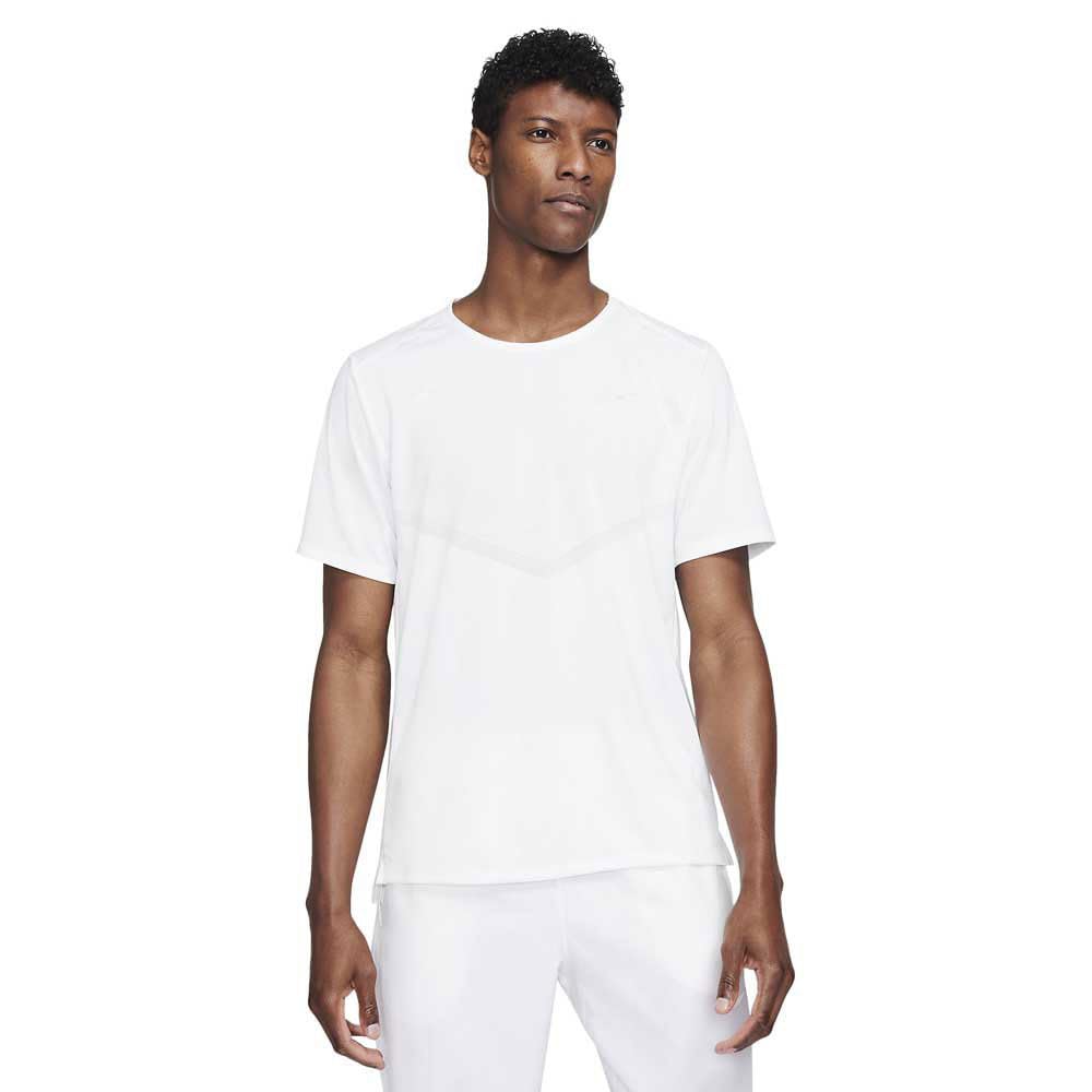 پیراهن تی‌شرت کوتاه آستین Nike Mens Dri-Fit RISE 365 سایز XL سفید/(نقره‌ای بازتاب‌دهنده)