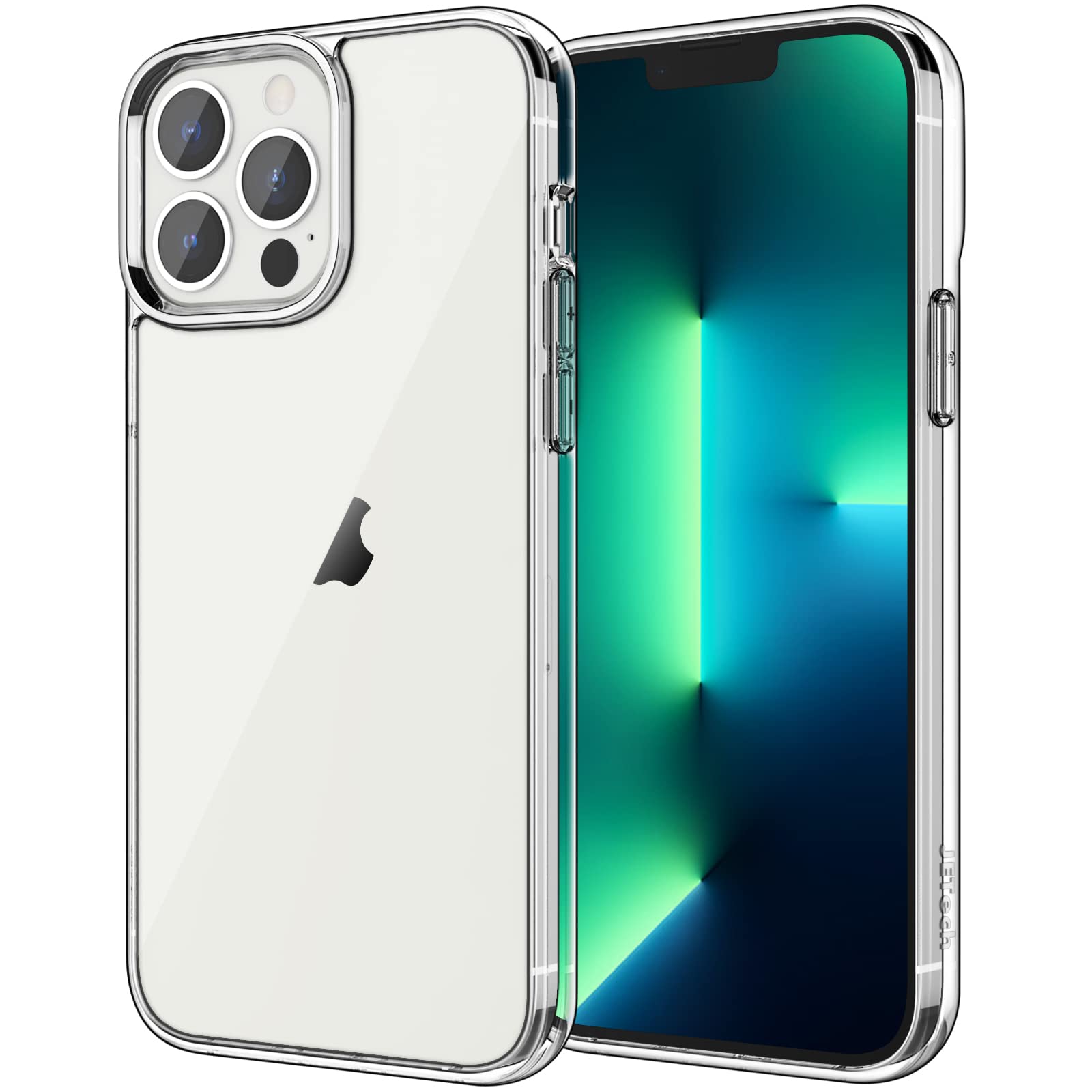 کاور JETech برای iPhone 13 Pro Max 6.7 اینچ، جلوگیری از زرد شدن، مقاوم در برابر ضربه، قاب موبایل، ضد خش (شفاف)