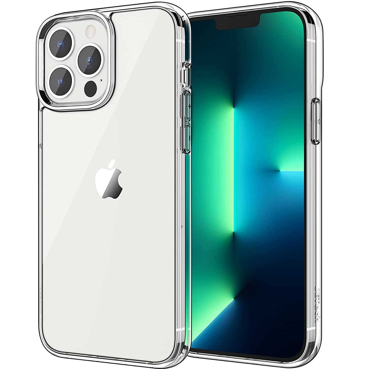کاور JETech برای iPhone 13 Pro 6.1 اینچ، محافظ ضد زرد شدن و ضربه، پوشش بامپر گوشی ضد خط و خش با پشت شفاف (شفاف)