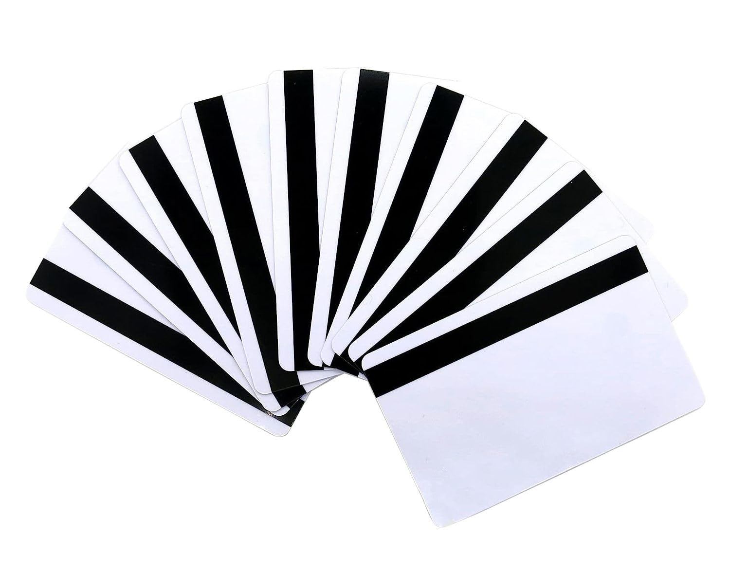 ۱۰ بسته کارت PVC سفید PREmium با نوار مغناطیسی HiCo ۵/۱۶اینچ - کارت پلاستیکی خالص PVC CR80 ۳۰میلیمتر - کارت اعتباری/هدیه/عکس ID - قابل چاپ برای چاپگرهای ID کارت