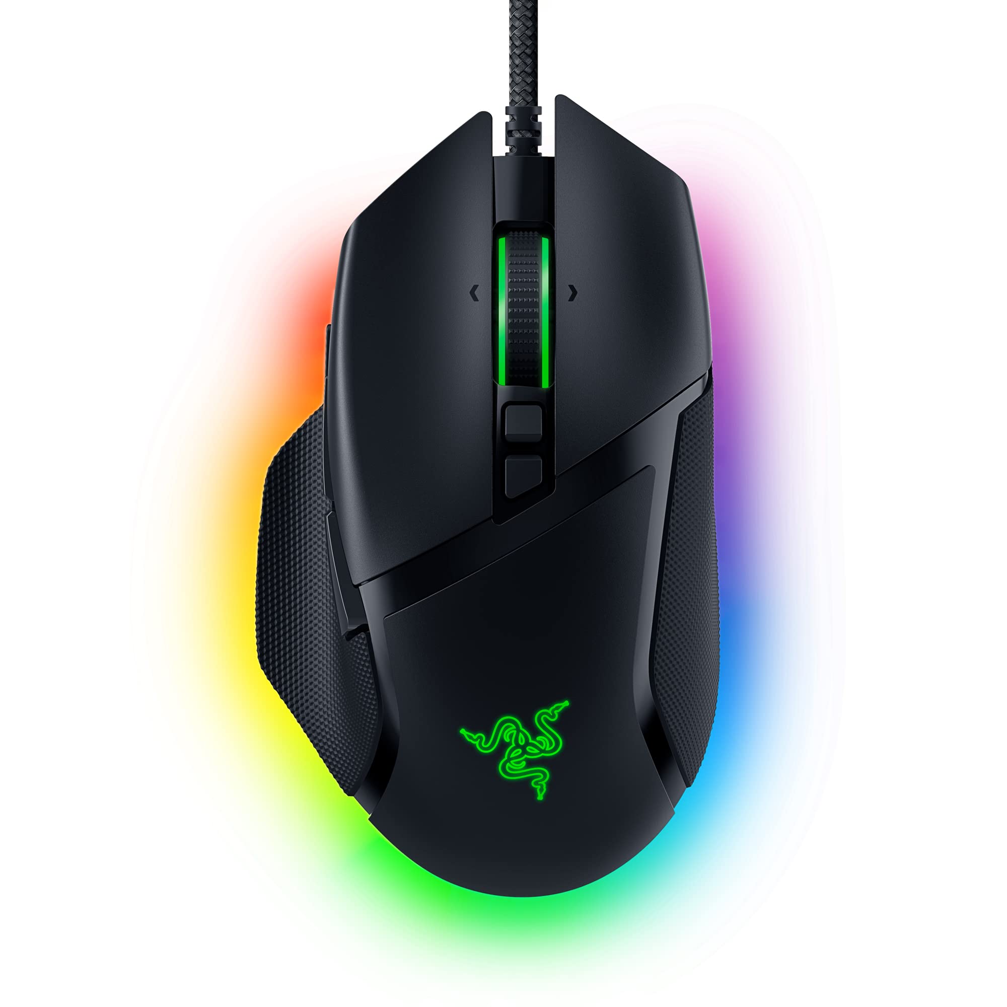 موش مخصوص بازی ارگونومیک قابل تنظیم Razer Basilisk V3: سوییچ ماوس سریع‌ترین - نورپردازی Chroma RGB حسگر نوری 26K Dpi 11 دکمه قابل برنامه‌ریزی چرخ حرکتی Hyperscroll چرخ کلاسیک سیاه