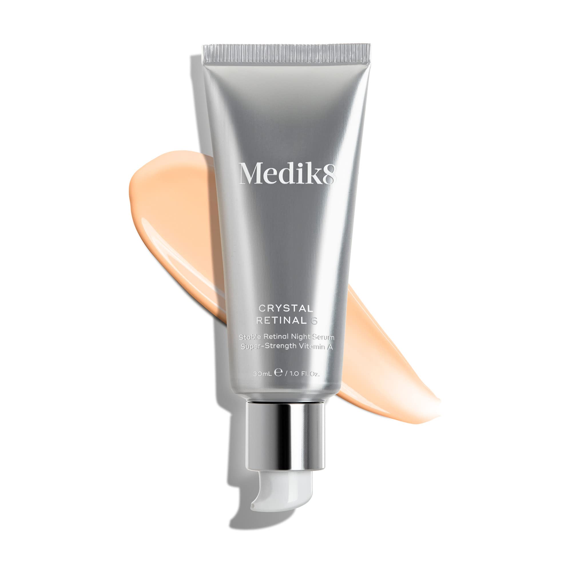 سرم شب Medik8 Crystal Retinal 6 - سرم شب ضدپیری با اثریابی و سفت کنندگی پوست - اصلاح چین و چروک پوست - قدرت 0.06% رتینال - 11 برابر سریعتر از رتینول - برای کاربران معمولی ویتامین A - 30 میلی لیتر