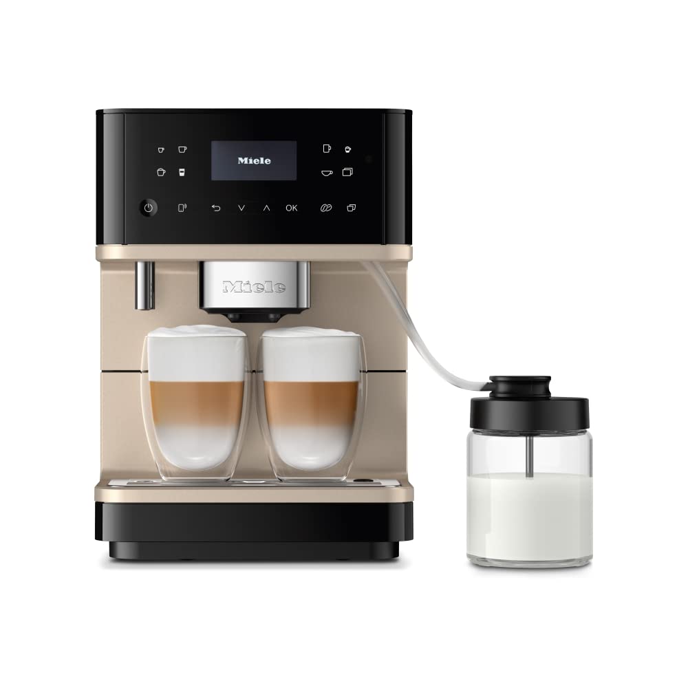 ماشین قهوه اتوماتیک Miele CM 6360 MilkPerfection - OneTouch for Two، AromaticSystem، پروفایل های فردی، DoubleShot، سازگار با WiFi، نورپردازی LED، Obsidian Black CleanSteel Metallic CM 6360 OBCM (Obsidian Black)