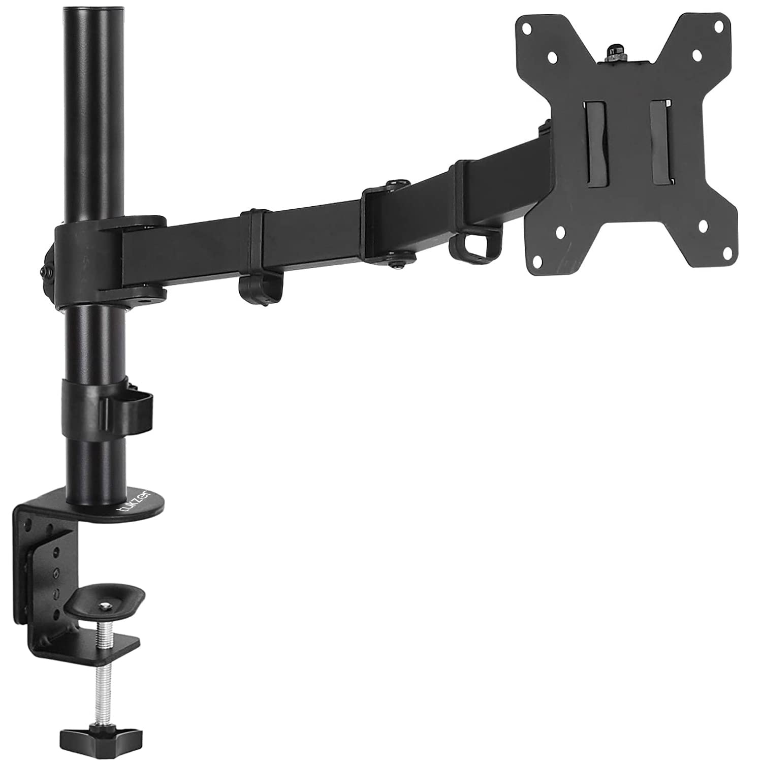 تکزر نمایشگر 13 تا 27 اینچی LCD Monitor Desk Mount Stand، قابلیت تنظیم ارتفاع، کاملاً قابل تنظیم، شیب، متحرک / نگهدارنده 1 اسکرین ایستاده - فولاد