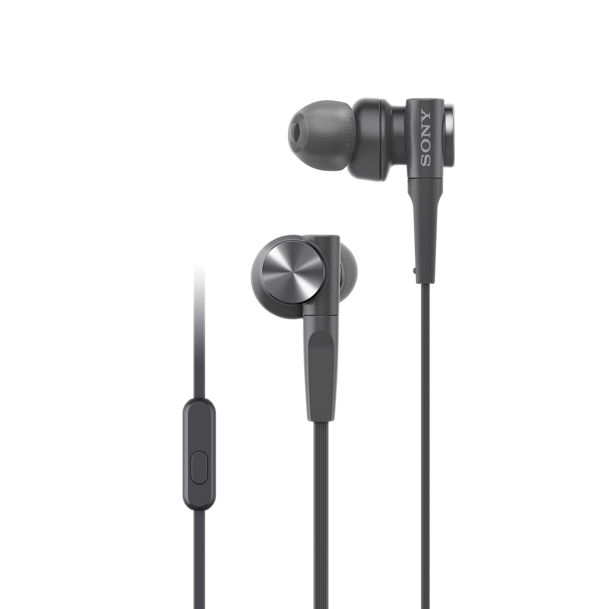 هدفون‌های داخل گوشی Sony MDR-XB55AP با باس اضافی و میکروفن برای تماس‌های تلفنی - مشکی