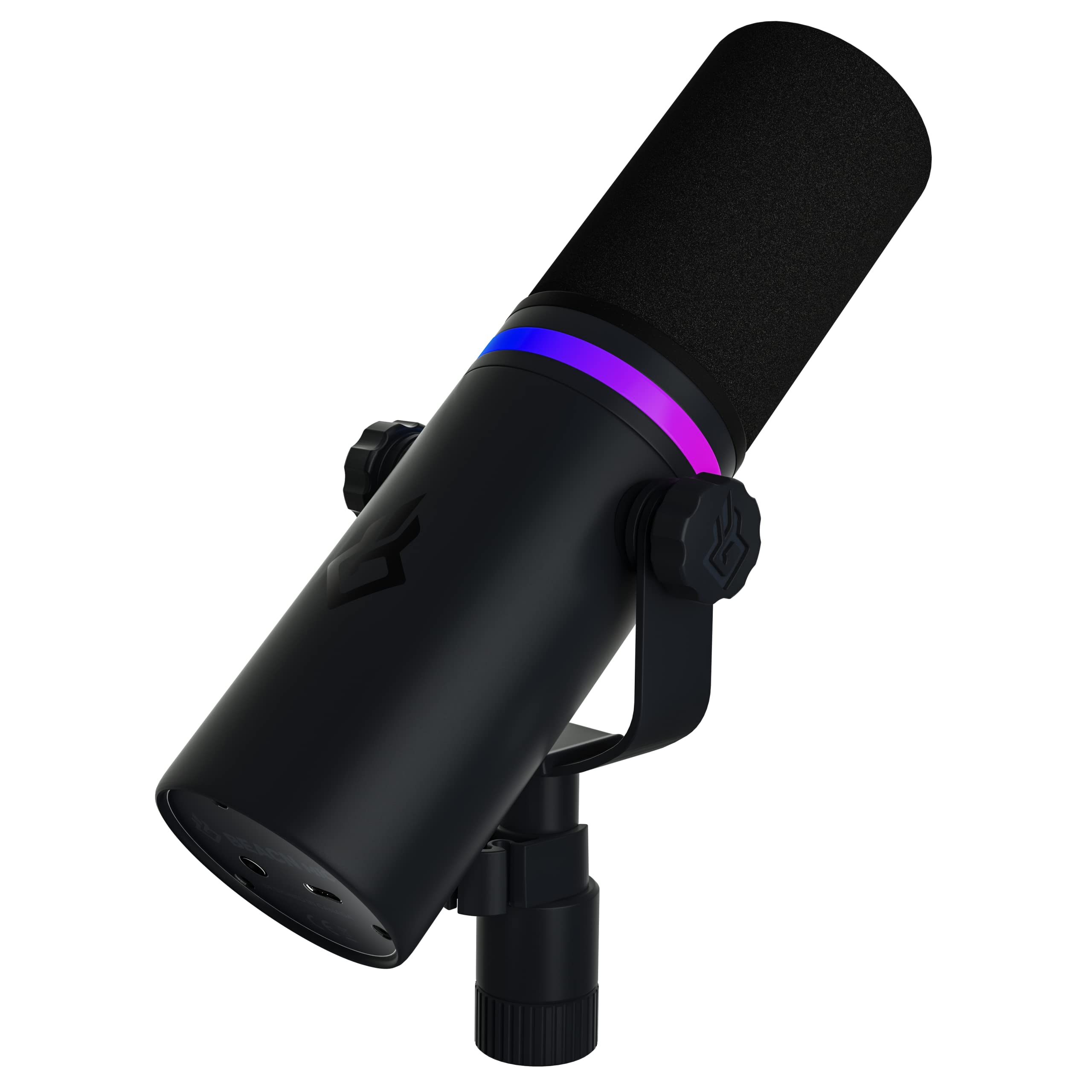 میکروفون BEACN Mic (تاریک) - میکروفون USB برای استریم بازی، پادکست و ایجاد محتوا با نورپردازی RGB، اکولایزر داخلی، فشرده سازی، دروازه نویز، و حذف نویز در زمان واقعی