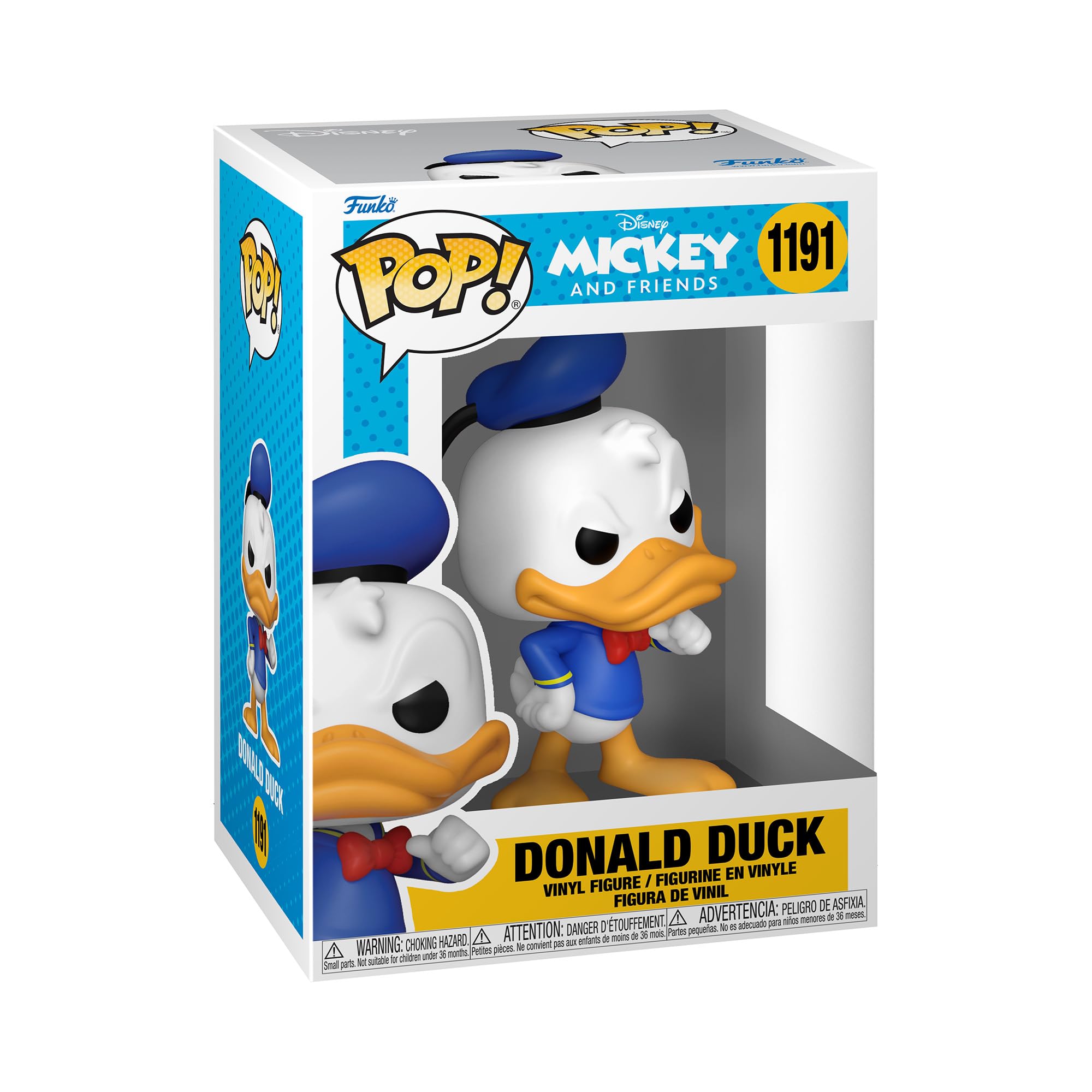 Funko POP! Disney: Classics - دونالد داک - تصویر جمع و جور - ایده هدیه - کالای رسمی - برای کودکان و بزرگسالان - طرفداران فیلم - مدل تصویر برای مجمع‌کنندگان و نمایش Pop! وینیل