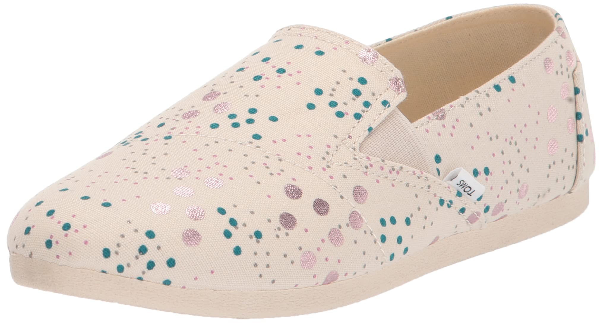 صندل زنانه لوafer فلت TOMS Redondo اوروپای 38.5 سایز گل نقطه ابری بیرچ