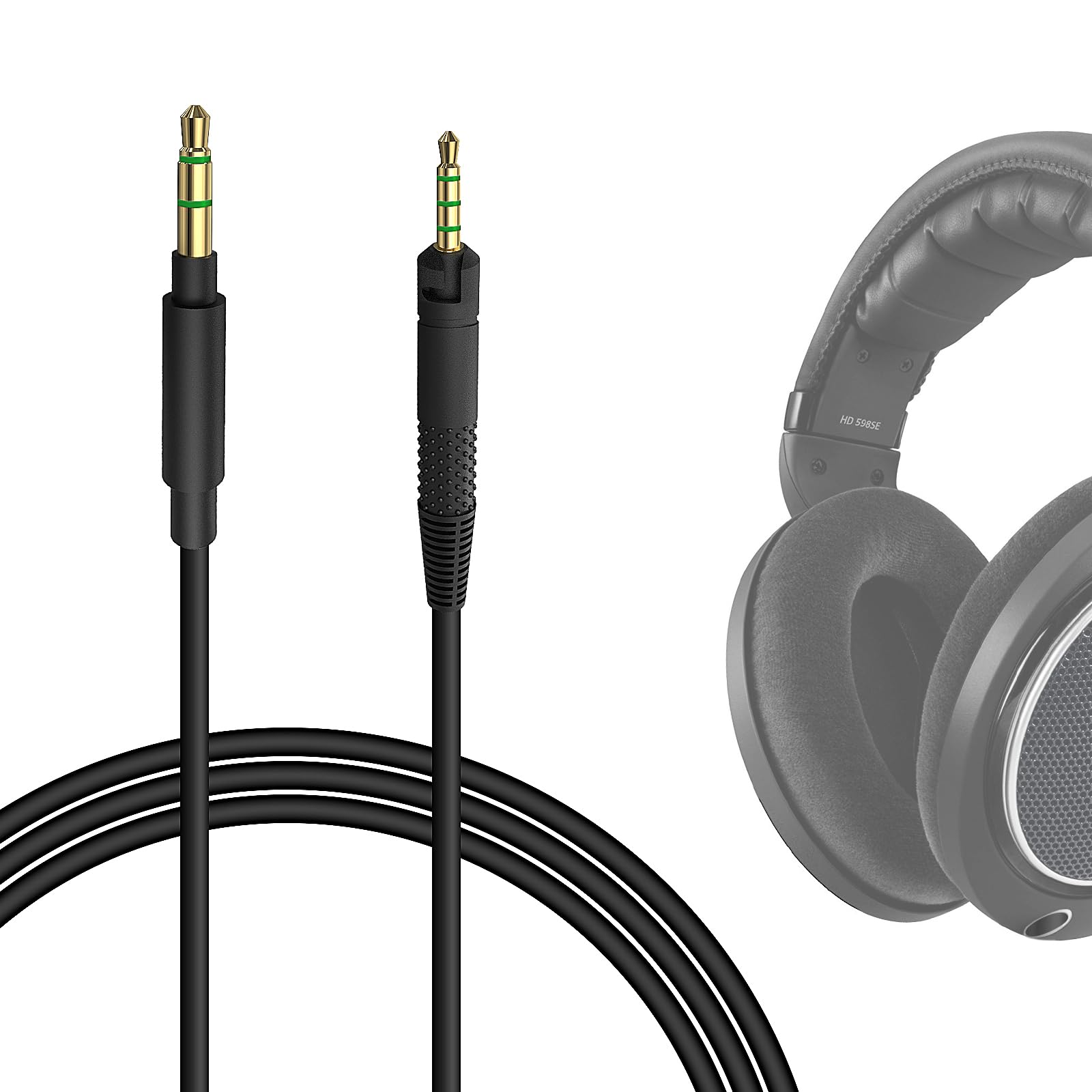 کابل هدفون صوتی Geekria سازگار با هدفون های Sennheiser HD 620S/599/599SE/598/598SE/560S/400PRO/579/569/550/505، کابل جایگزین هدفون، کابل استریو 3.5 میلیمتر به 2.5 میلیمتر (4 فوت/1.2 متر)