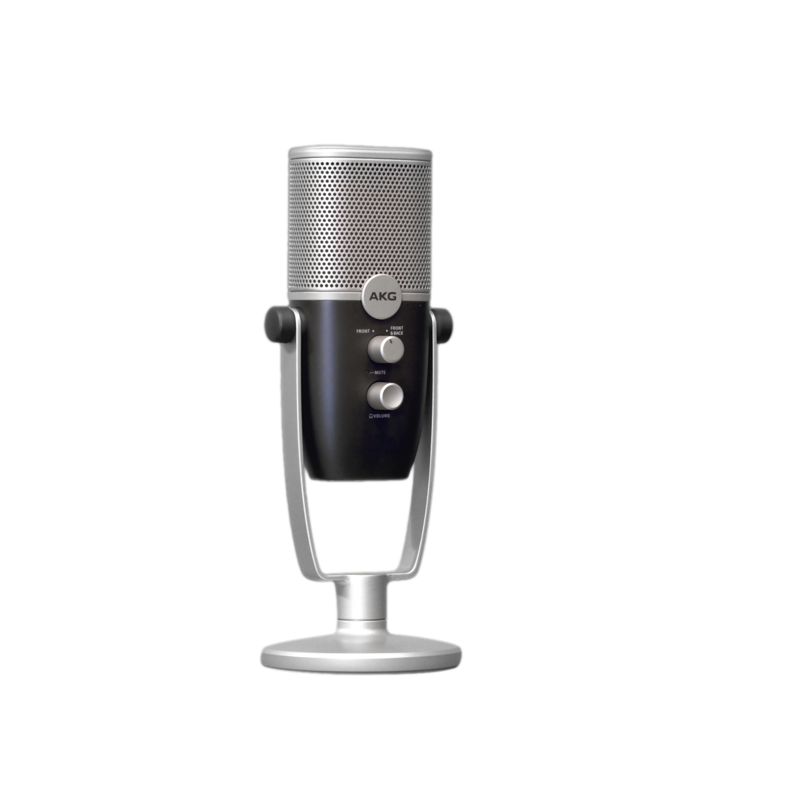 میکروفون کاندنسر USB-C حرفه ای AKG Pro Audio Ara، حالت‌های دوگانه ضبط صدای حرفه‌ای برای پادکست، ویدیو بلاگینگ، بازی و استریمینگ، رنگ آبی و نقره ای