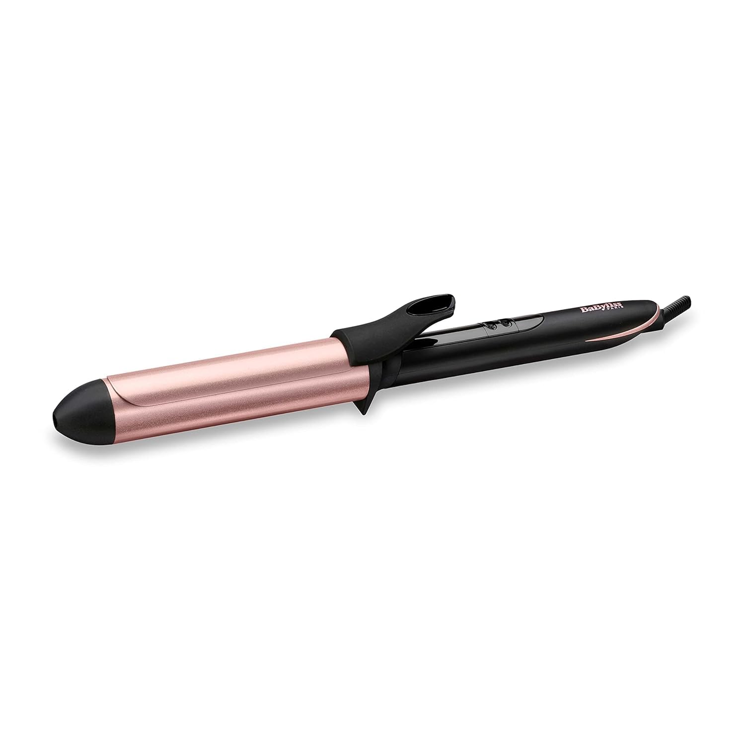پیچ‌گوشتی مو BaByliss، با فواصل وسیع وسیع آرایش 32 میلی‌متر، حرارت فوق‌سریع با نور Led و 6 تنظیم دما 160-210 درجه سانتی‌گراد، سیم چرخشی سرامیکی 2.5 متری، مدل C452SDE (سنگ‌های قرمز) 32 میلی‌متر