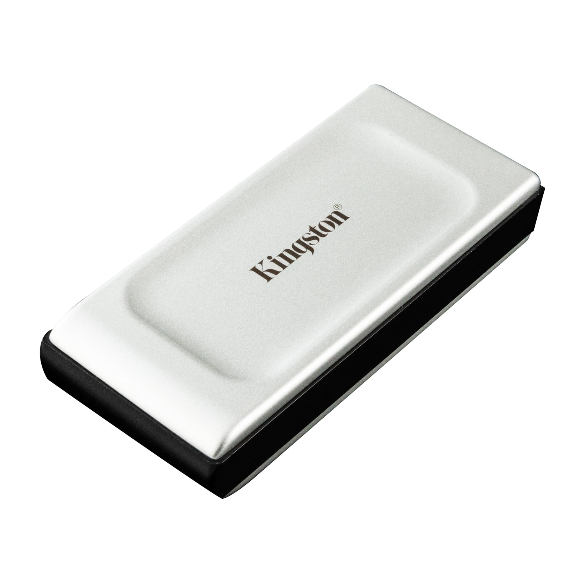 Kingston XS2000 1TB اس اس دی قابل‌حمل با عملکرد بالا با پورت USB C، اندازه جیبی USB 3.2 نسل 2x2 درایو جامد خارجی با سرعت تا 2000 مگابایت بر ثانیه SXS2000/1000G، نقره‌ای