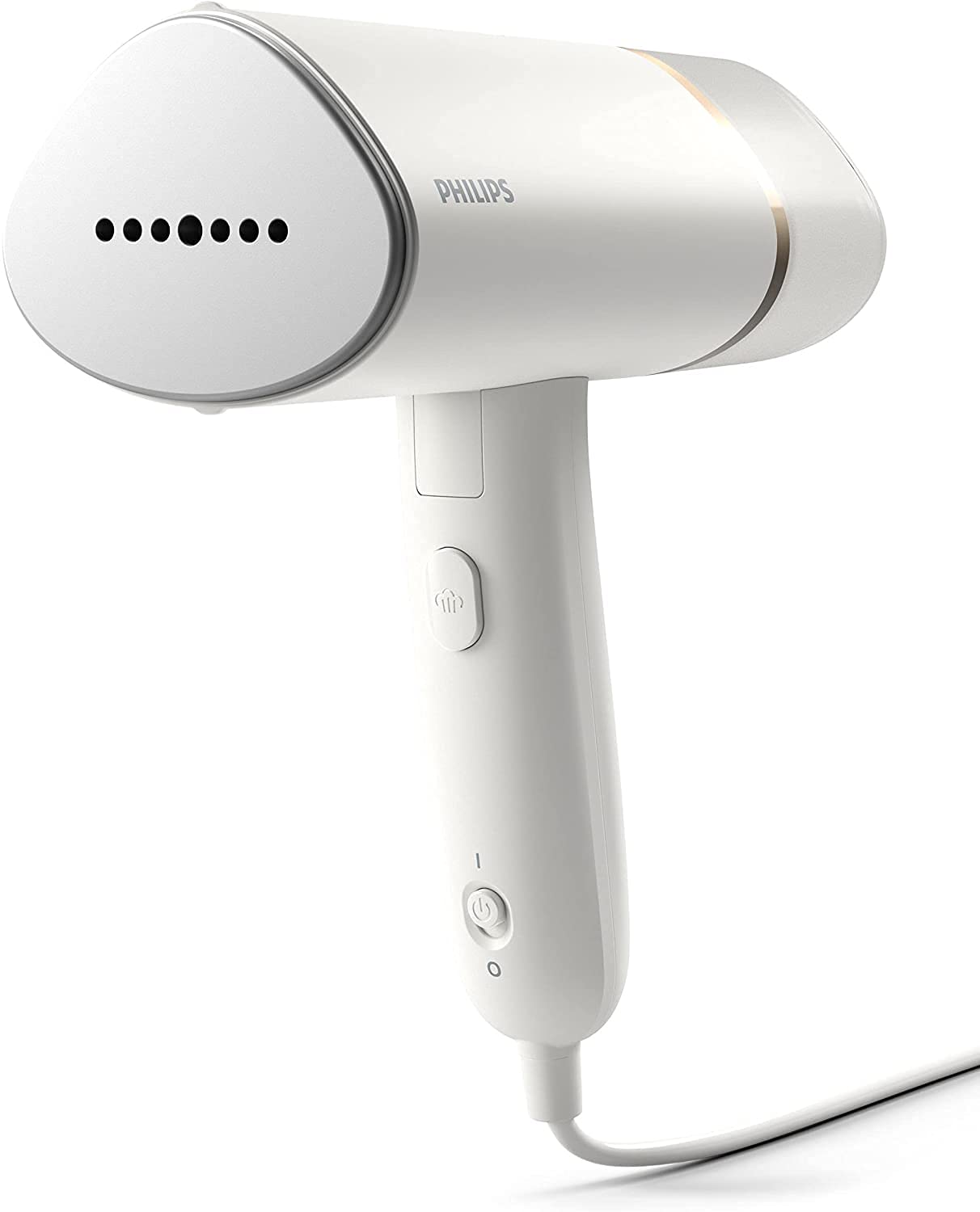 فیلیپس Compact Handheld Steamer 3000 Series - 1000 وات - بخار پیوسته 20 گرم در دقیقه - طول سیم 2 متر - 120 میلی لیتر - کوچک و قابل تاشو - سفید - STH3020/16