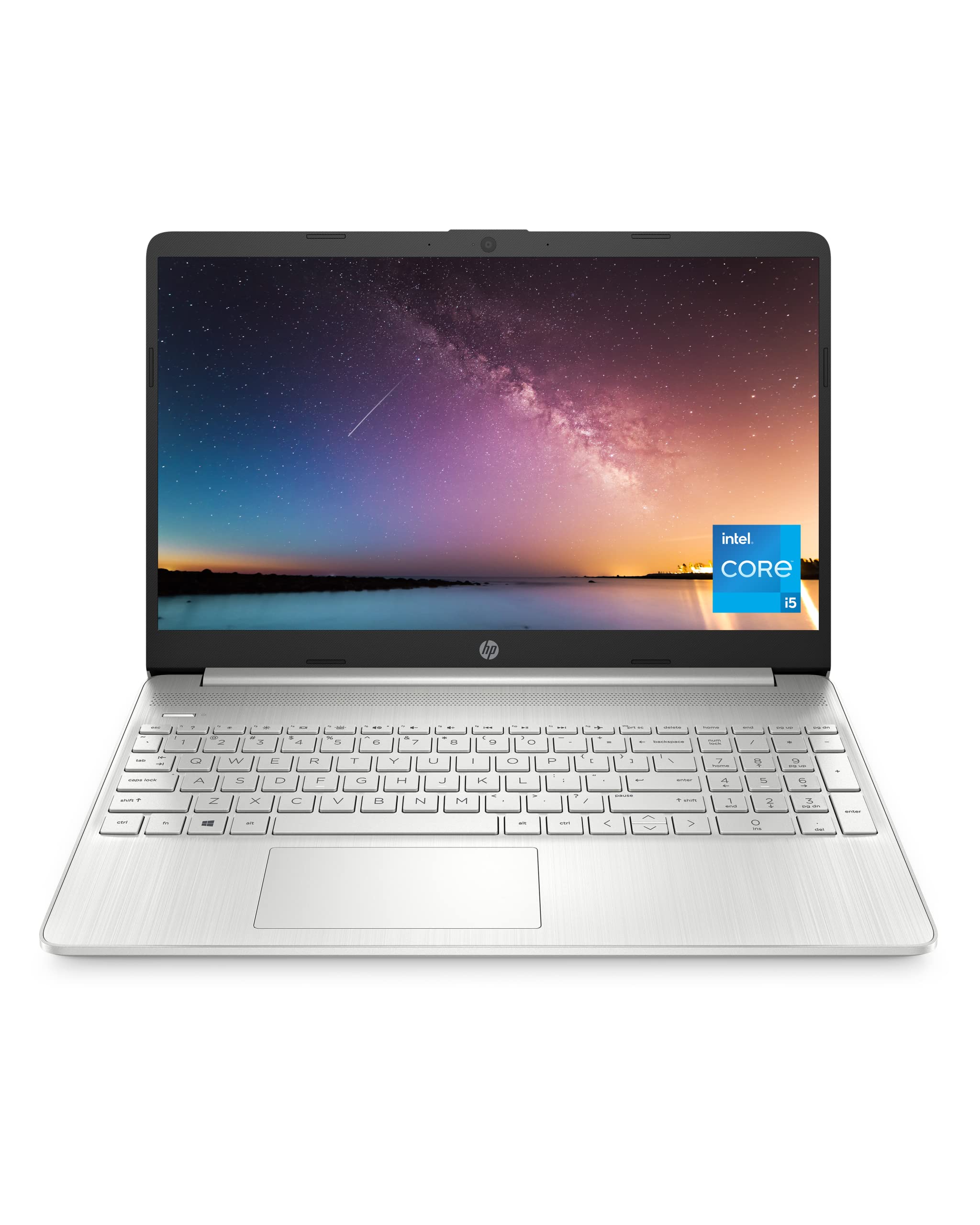 لپ تاپ 15.6 اینچی اچ‌پی، گرافیک Intel Iris Xe، پردازنده Intel Core نسل 11، 8 گیگابایت رم، 256 گیگابایت حافظه SSD، ویندوز 11 هوم (مدل 15-dy2024nr، نقره‌ای طبیعی)