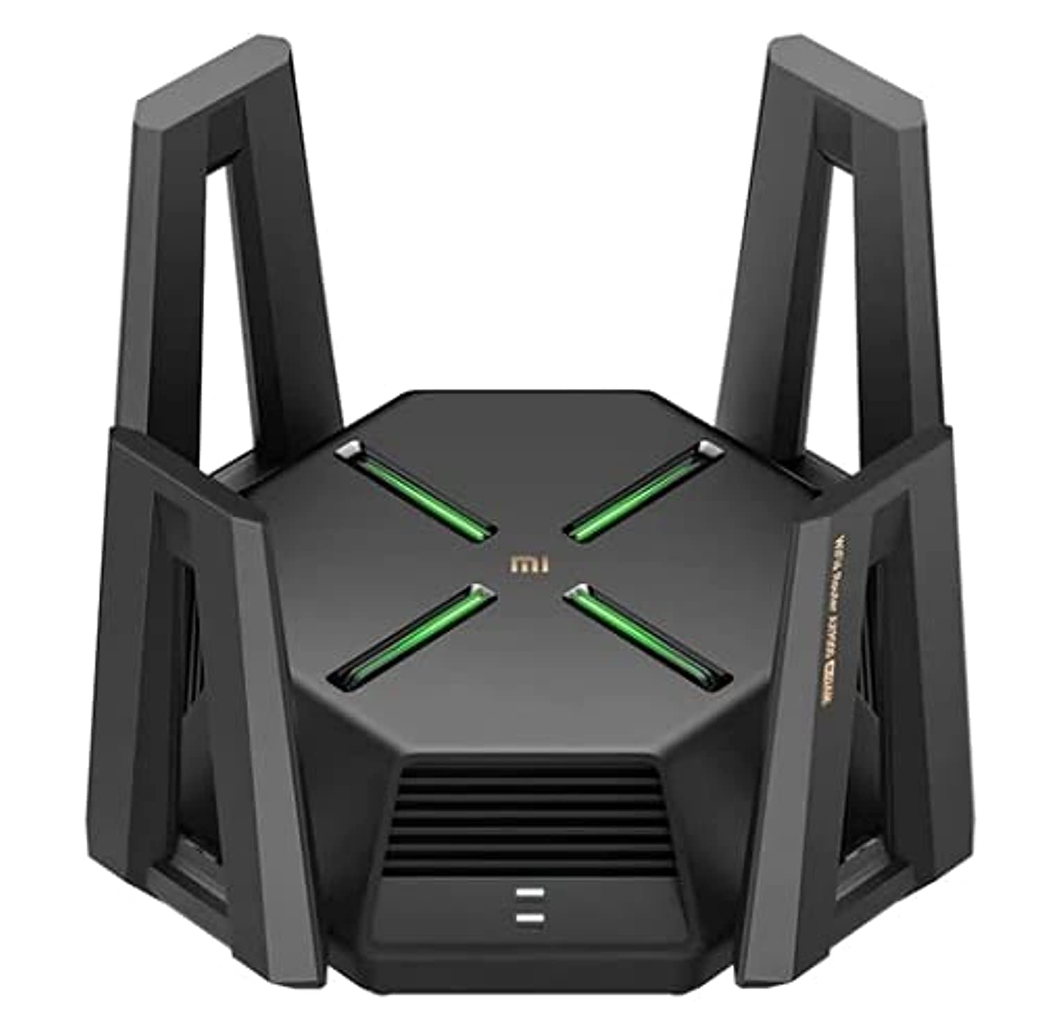 رابط MI AX9000 AIoT WIFI6، سرعت 9000 مگابیت بر ثانیه، نسخه بهبود یافته TRI-BAND ، سه باند فرکانسی 2.5 گیگاهرتز، 5.2 گیگاهرتز و 5.8 گیگاهرتز، پردازنده چهار هسته‌ای، حافظه RAM 1 گیگابایت، فناوری 4KQAM، 12 آنتن با گین بالا.