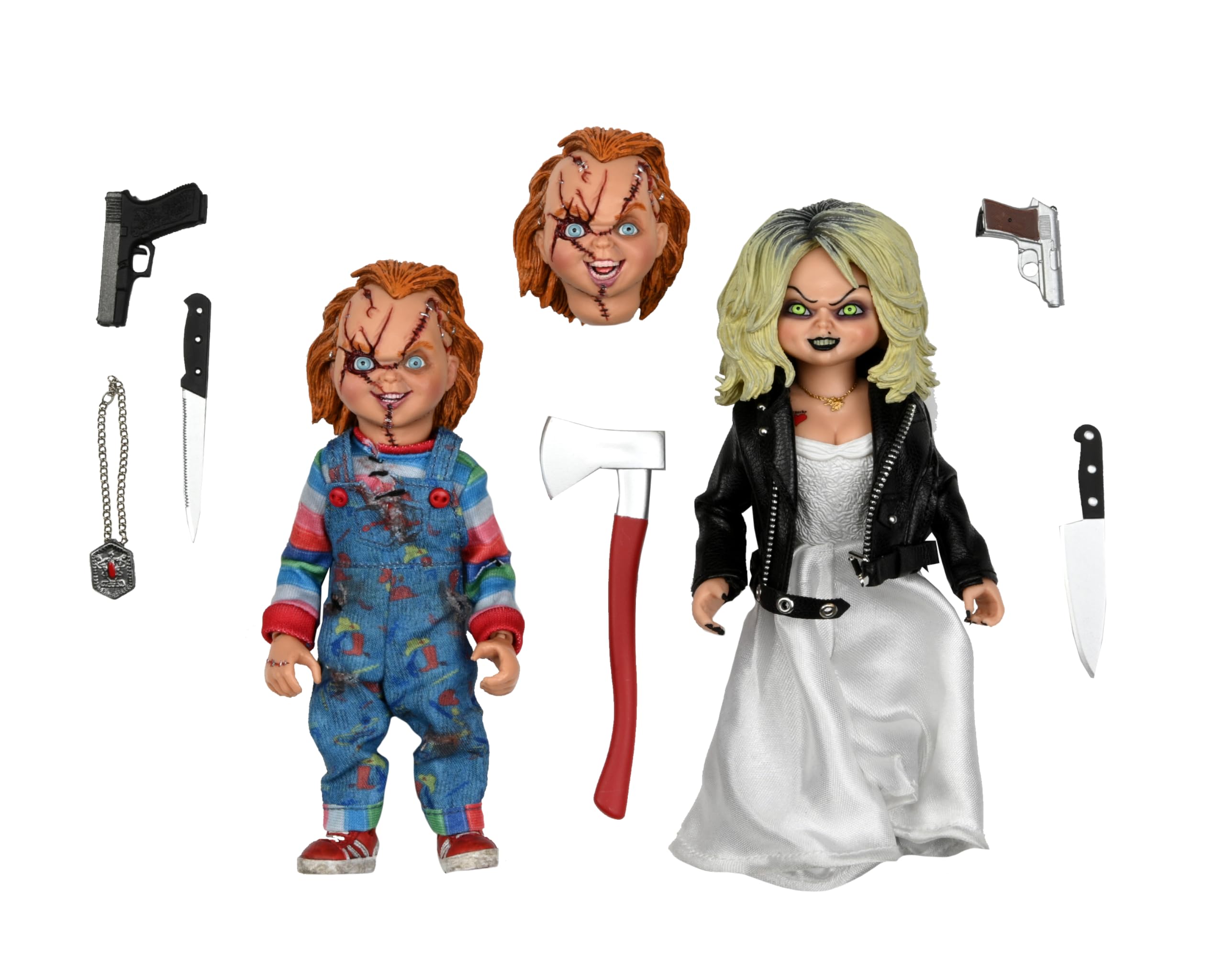 Figurine همراه با لباس عروس کوچک تیفانی و چاکی 8 اینچی - NECA 2 پک
