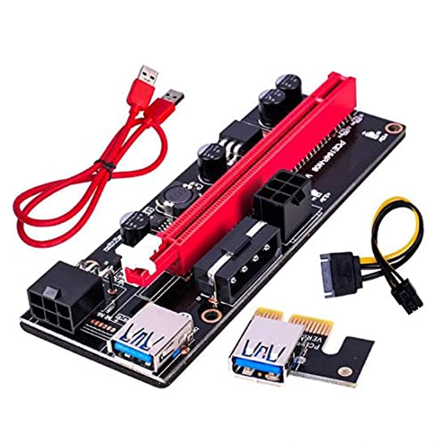 آداپتور اکسپرس Neustar DTECH USB 3.0 Pcie VER009S PCI-E 1X به 16X کارت تغذیه GPU پاور رایزر PCI 009s کابل افزایش دهنده