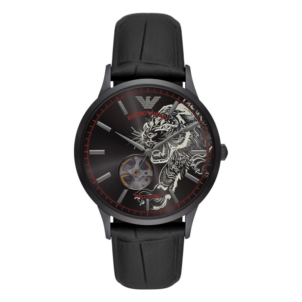 مترجم. ساعت اتوماتیک مردانه امپوریو آرمانی، بدون زنگ استیل مشکی، AR60046، مشکی، AR60046-AMZUK