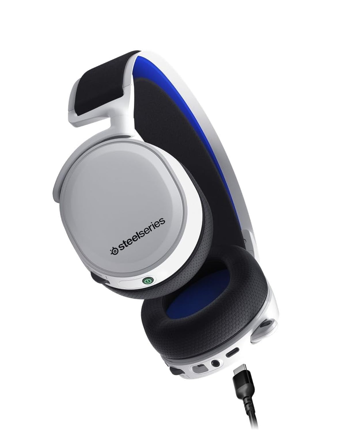 هدست بازی بی‌سیم SteelSeries Arctis 7P+ - بدون ازدست دادن کیفیت 2.4 گیگاهرتز - عمر باطری 30 ساعته - برای PS5، PS4، کامپیوتر شخصی، مک، اندروید و نینتندو سویچ - سفید ارکتیس 7P+ بی‌سیم