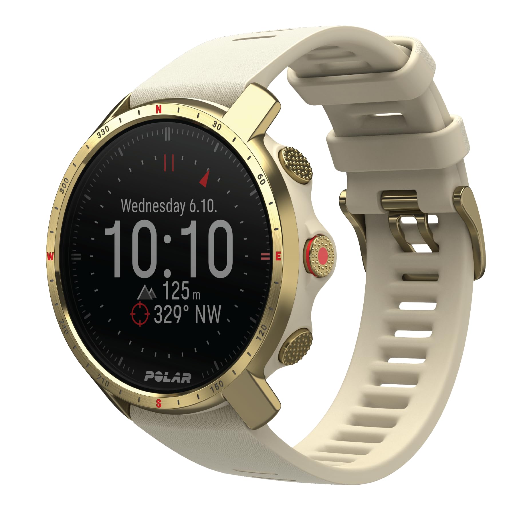 Polar Grit X Pro - چراغ هوشمند چندریاضی GPS - دوام نظامی، شیشه سافیر، ضربان قلب مبتنی بر مچ دست، عمر باتری طولانی، مسیریابی - بهترین برای ورزش‌های خارجی، دویدن در مسیر، پیاده‌روی کوهستان، طلای قطبی غیر رسمی طلای قطبی S-L