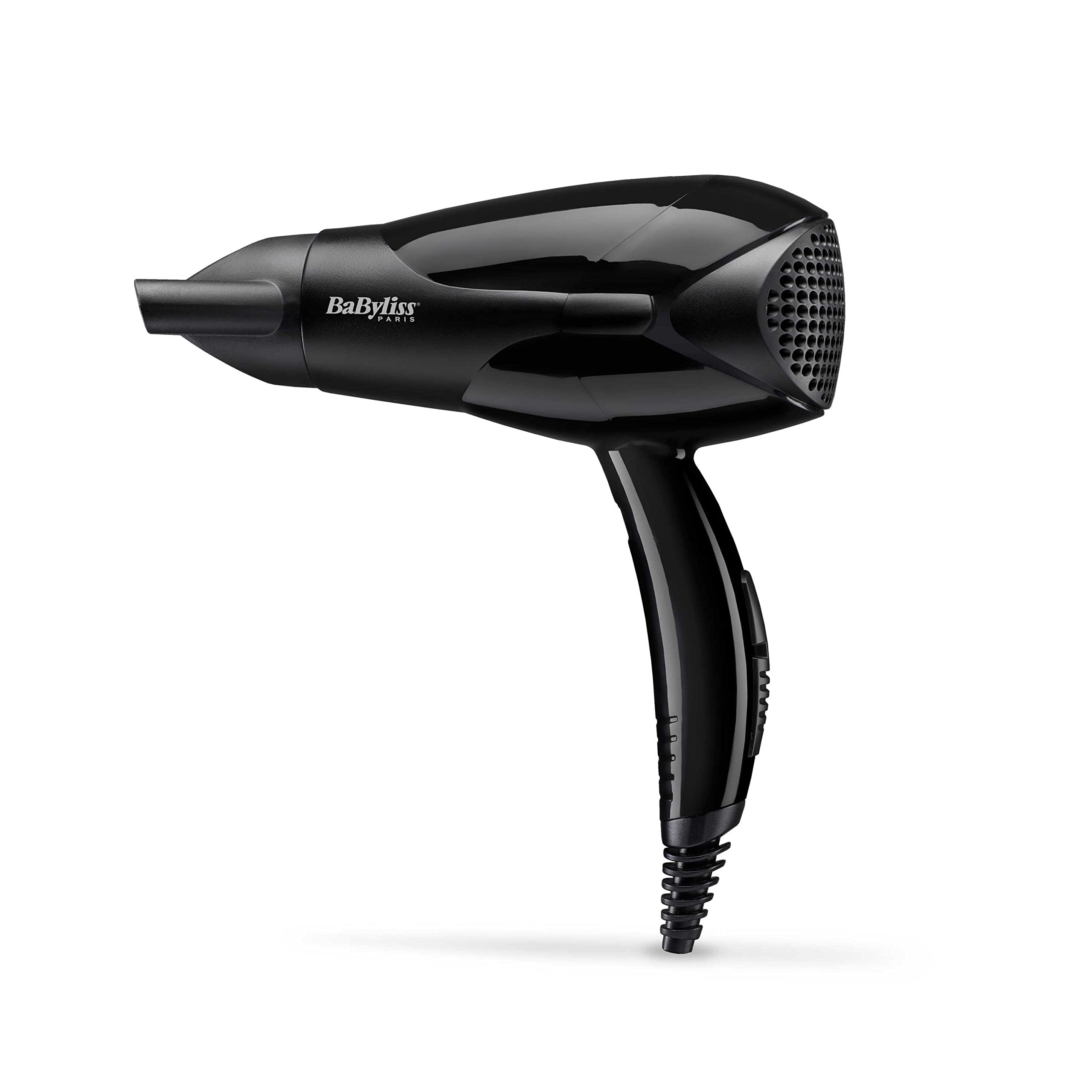 سشوار BaByliss Powerlight 2000، سبک و قدرتمند با 2000 وات توان، زمان خشک‌شدن سریع، 2 حالت حرارت و 2 سرعت، آسان برای نگهداری و کارآمد با تنظیمات قابل تنظیم، مدل D212SDE (سیاه) - سشوار سبک