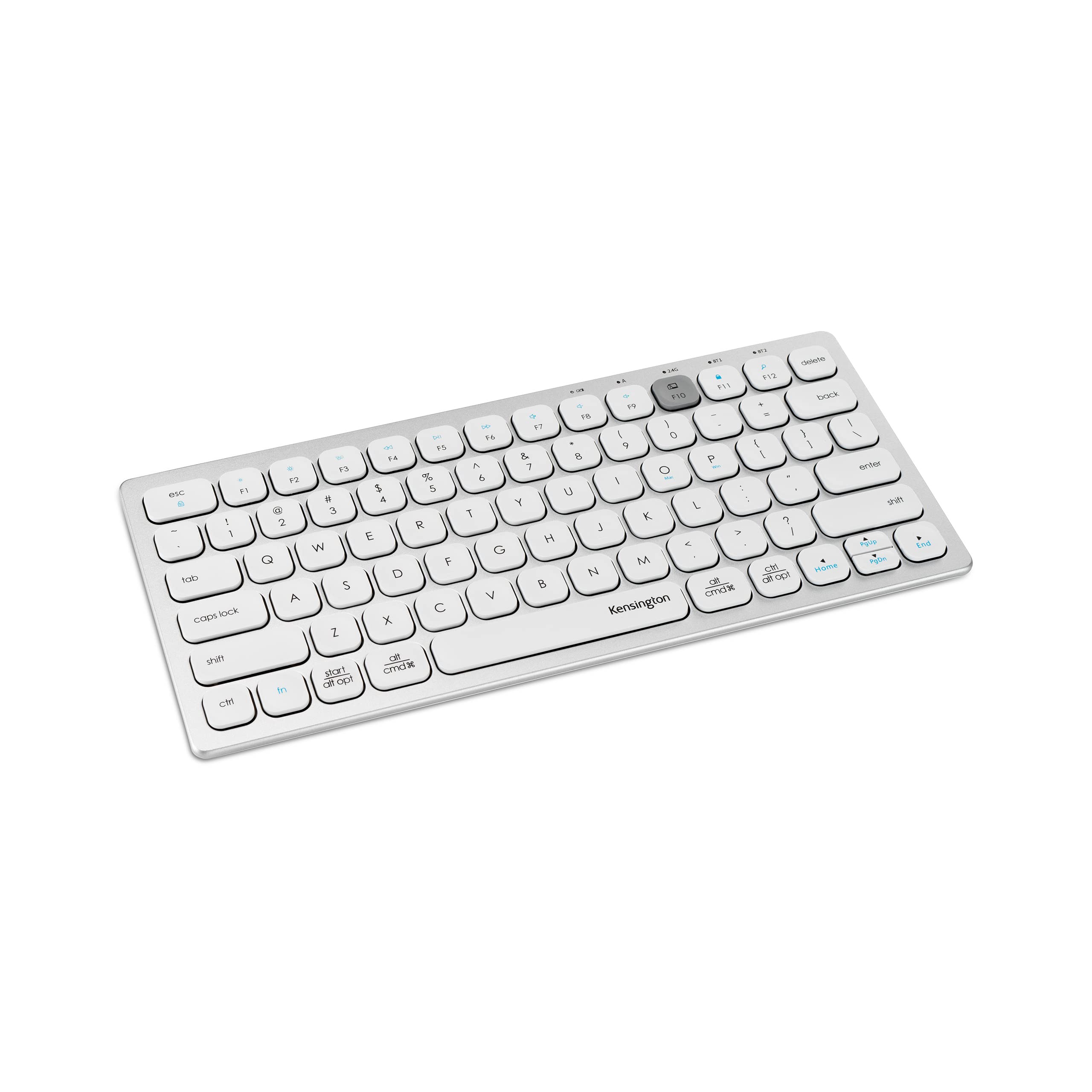 صفحه کلید بی‌سیم چند دستگاهه Kensington Multi-Device Dual - سفید، انگلیسی عربی (K75502AB)، بی‌سیم فشرده (سفید) تک واحد