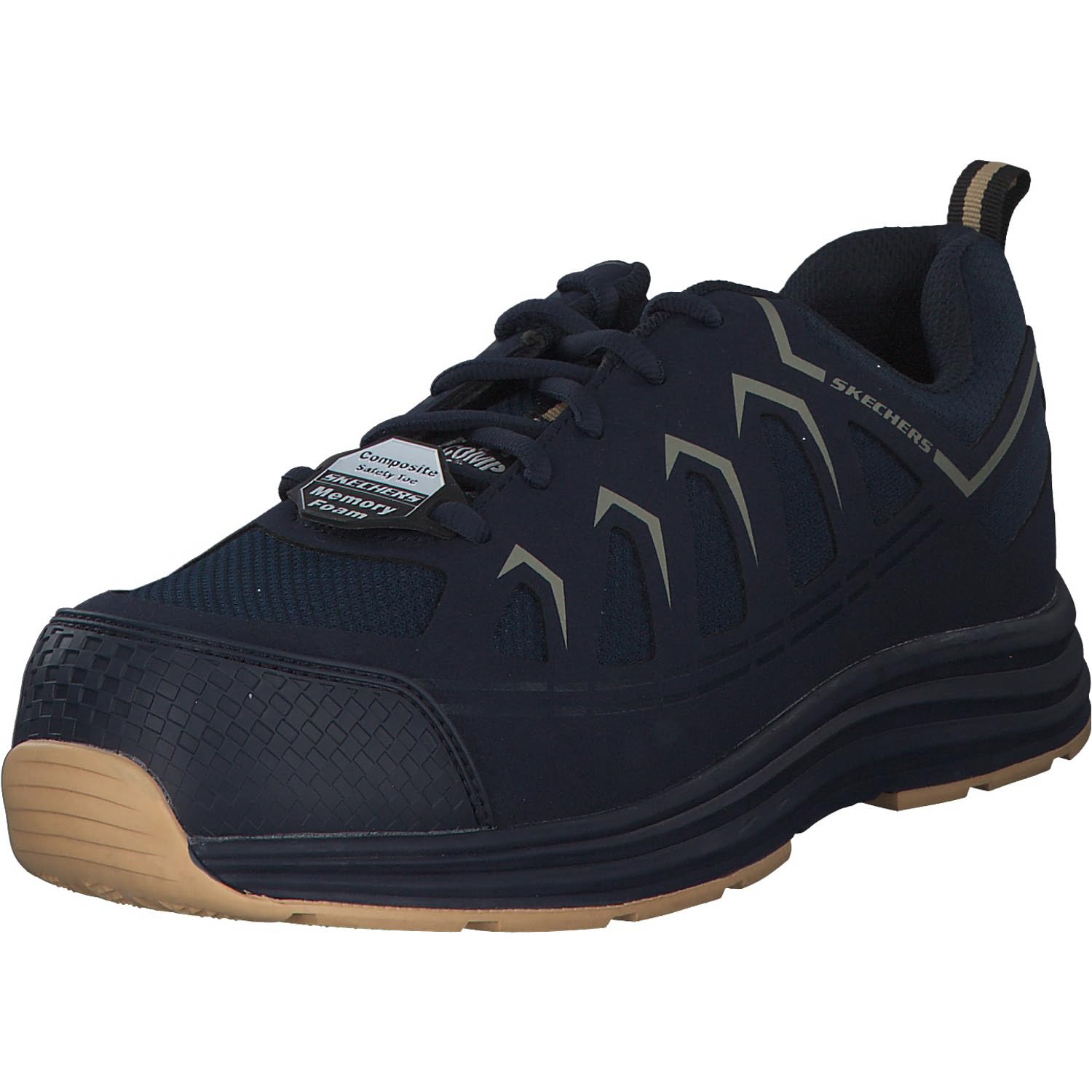 کفش ساختمانی مردانه Skechers Malad II - شماره 43 اروپا - رنگ آبی و قهوه‌ای
