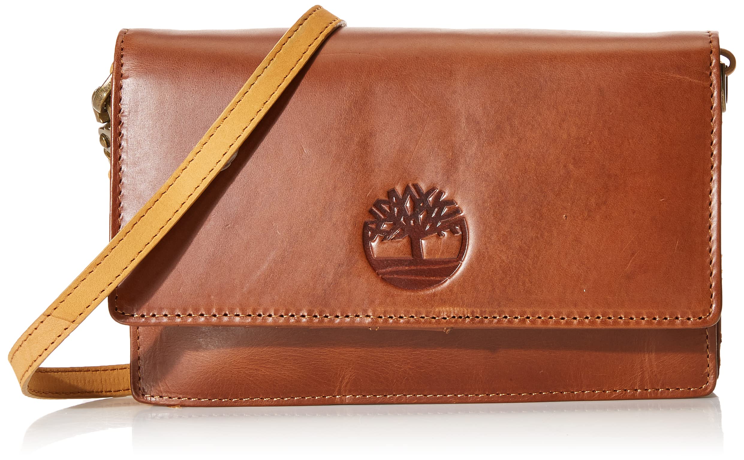کیف پول چرمی کراسبادی RFID زنانه Timberland زنانه اندازه یک Cognac (گل رز قدیمی)