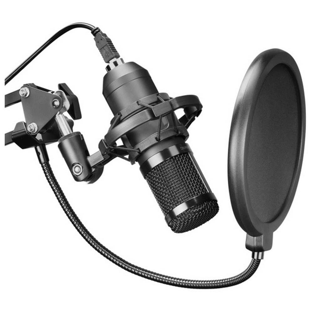 میکروفون USB MARSGAMING MMICPRO، کاندنسر، استریمینگ با دقت بالا، ASMR، مشکی