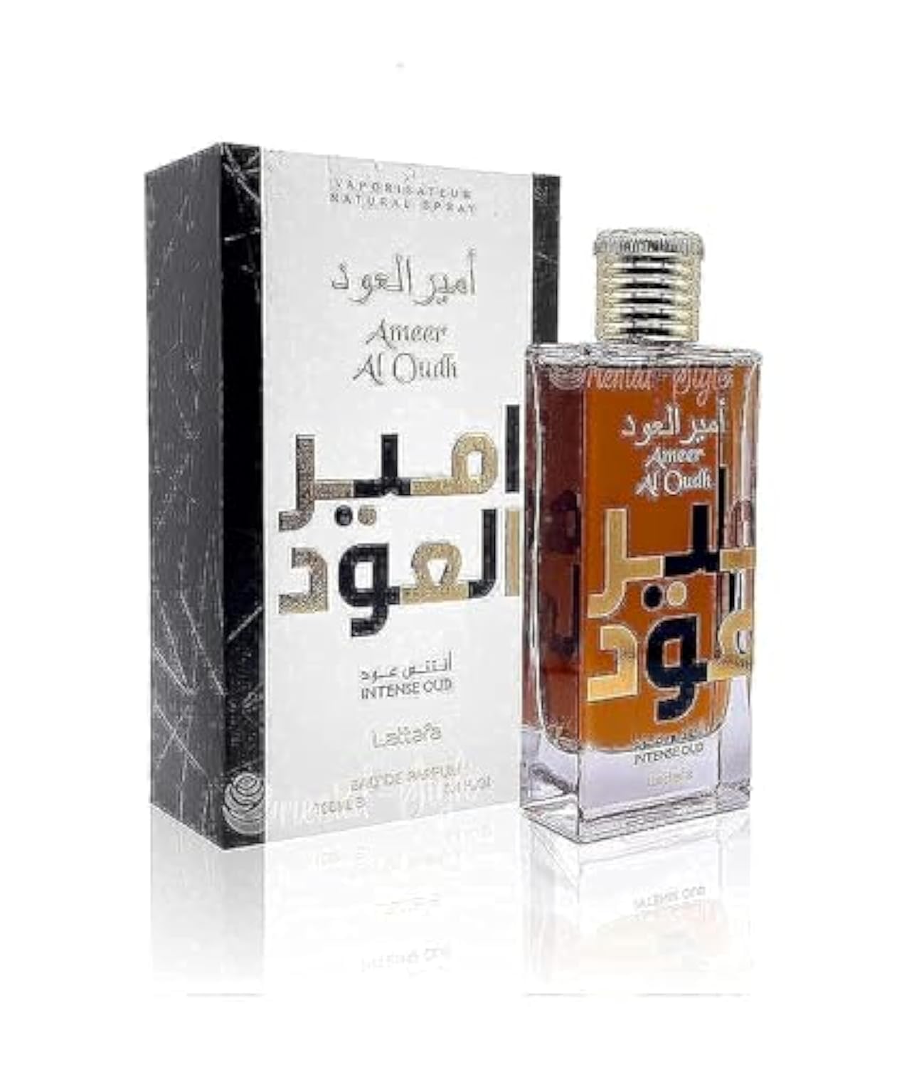 عطر مایع لتافا برای مردان امیر آل عود با رایحه قوی و ماندگاری بالا، عود وارداتی او دو پرفیوم ۱۰۰ میلی‌لیتر (بسته‌ای یک عدد)