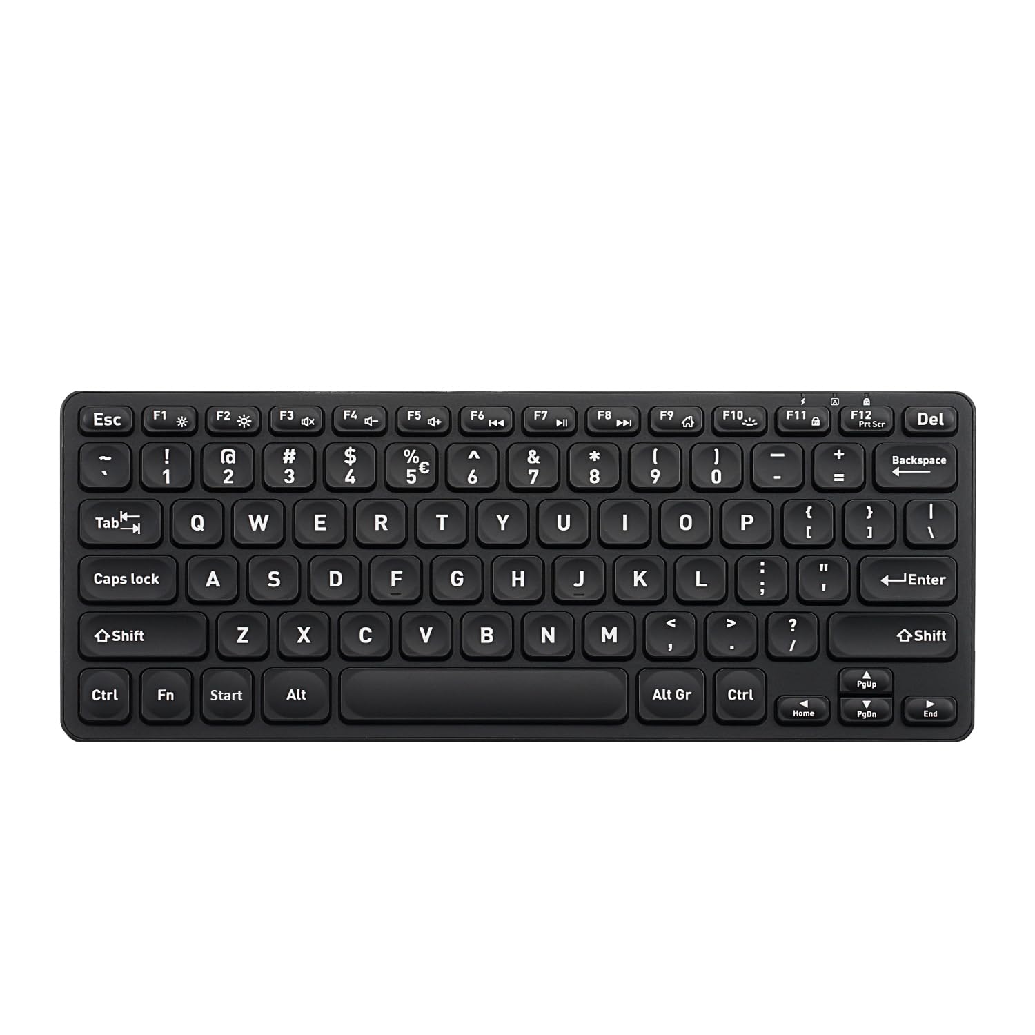 صفحه کلید بی‌سیم Perixx PERIBOARD-732B - کلیدهای ایکس نوع مقص کوتاه - نور پس‌زمینه سفید - انگلیسی US