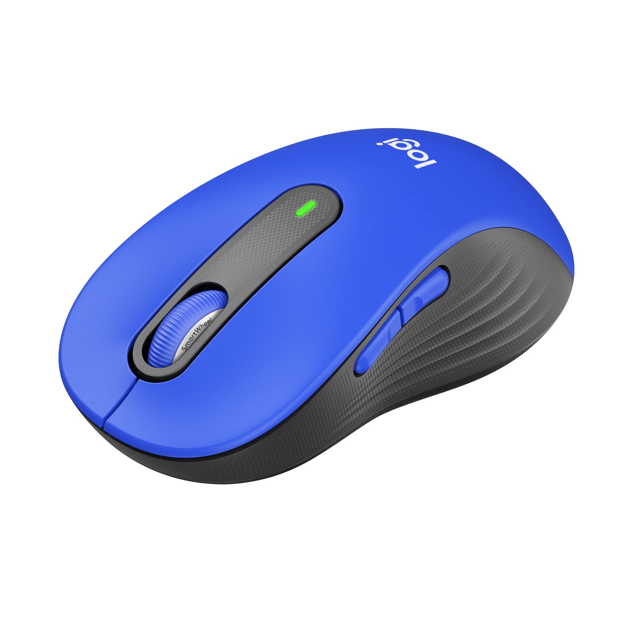 ماوس بی‌سیم امضایی Logitech Signature M650 L Full Size - برای دست‌های بزرگ، پرچرخش SmartWheel، بلوتوث، باتری 24 ماهه، کلیک‌های بی‌صدا، دکمه‌های جانبی قابل تنظیم، شکل کنتور - آبی کلاسیک بزرگ و مدرن | سایز بزرگ | برای دست راست‌داران