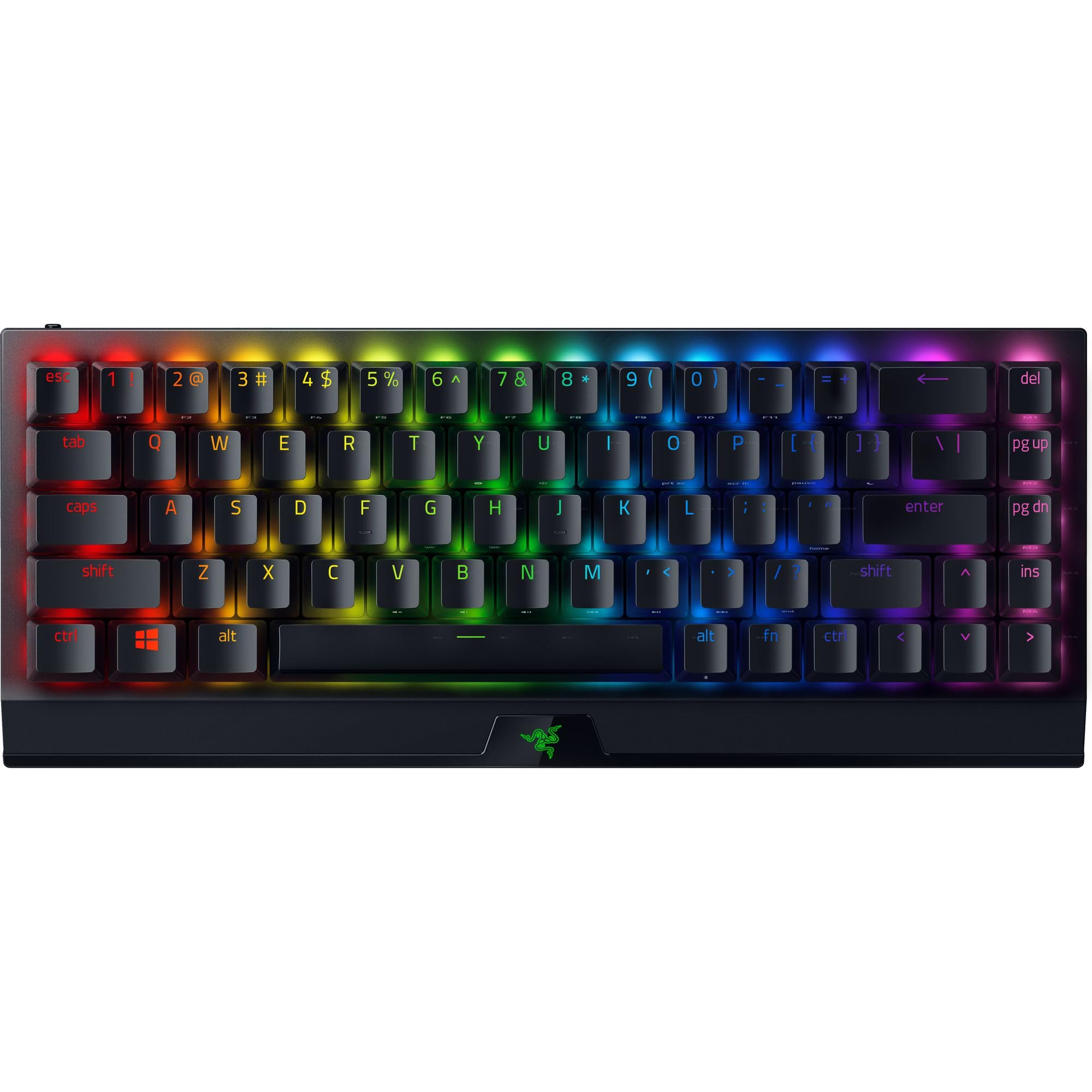 Razer BlackWidow V3 Mini HyperSpeed 65% Wireless Mechanical Gaming Keyboard: HyperSpeed Wireless Technology - Green Mechanical Switches- Tactile & Clicky - Doubleshot ABS keycaps - 200Hrs Battery Life Black BlackWidow V3 Mini Modern