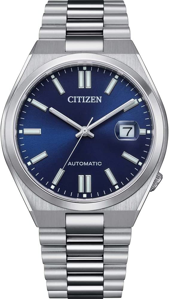 ساعت مچی مردانه Citizen با موتور اتوماتیک آنالوگ مدل Tsuyosa Blue
