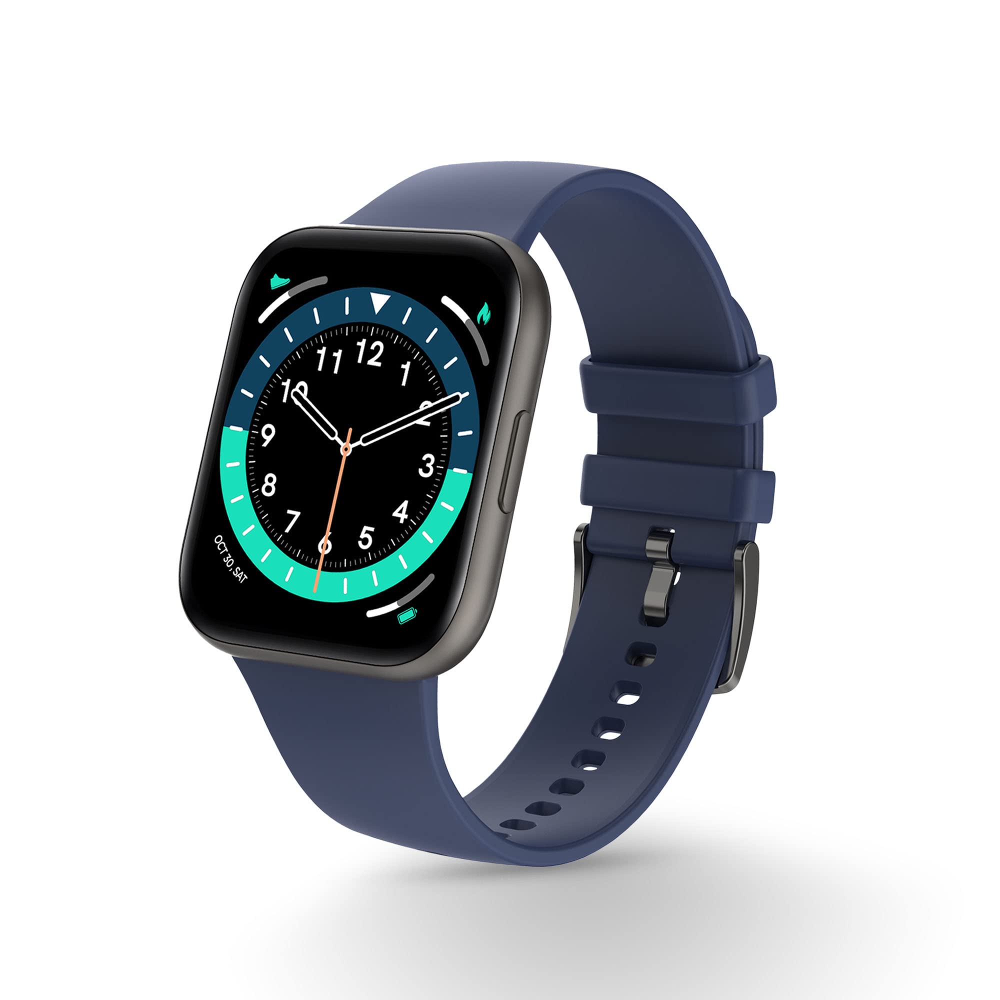 ساعت هوشمند Pebble Pace Pro Spo2 Full Touch با صفحه نمایش منحنی 3D اندازه 1.7 اینچ و بدنه فلزی، با عمر باتری 7 روزه و نظارت 24 ساعته بر ضربان قلب، ضدآب تا عمق 1.5 متر، اکسیژن خون، فیتنس، ردیابی ورزشی و خواب به طول 22 میلیمتر.