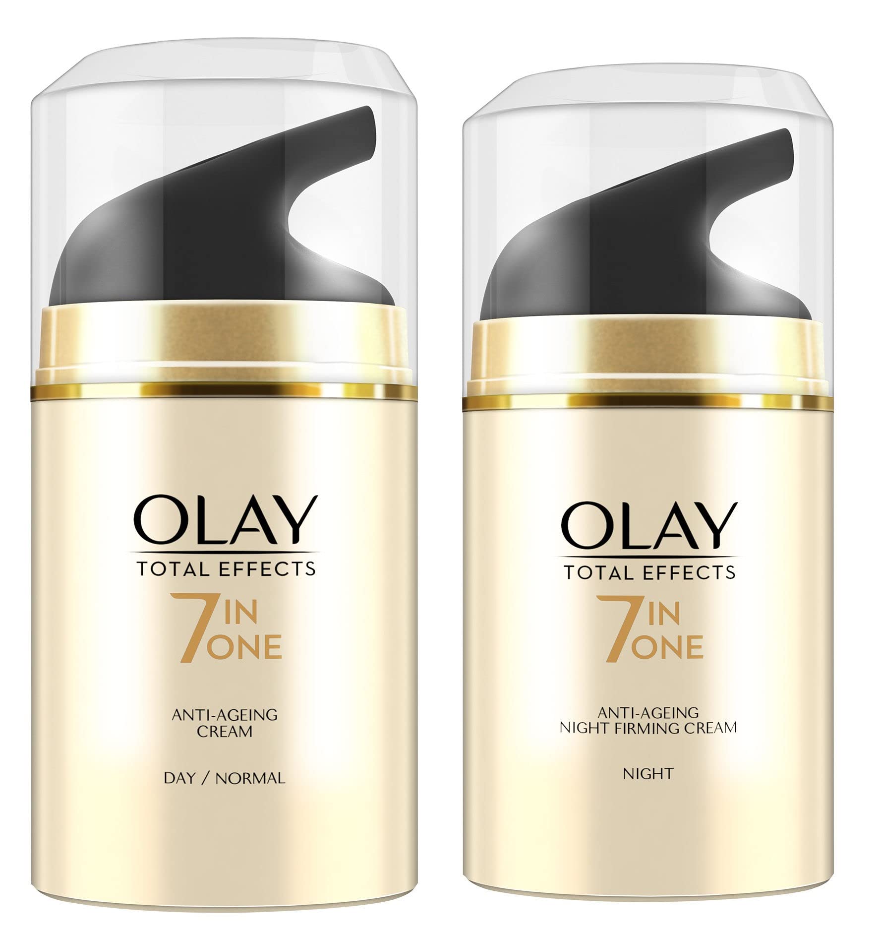 کرم مرطوب کننده صورت ضد پیری Olay Total Effects 7 in 1 برای زنان، حاوی ویتامین B3 و E، 50 گرم | نرم کننده، تنظیم کننده رنگ پوست و کاهش خطوط نازک (50 گرم، کمبو)