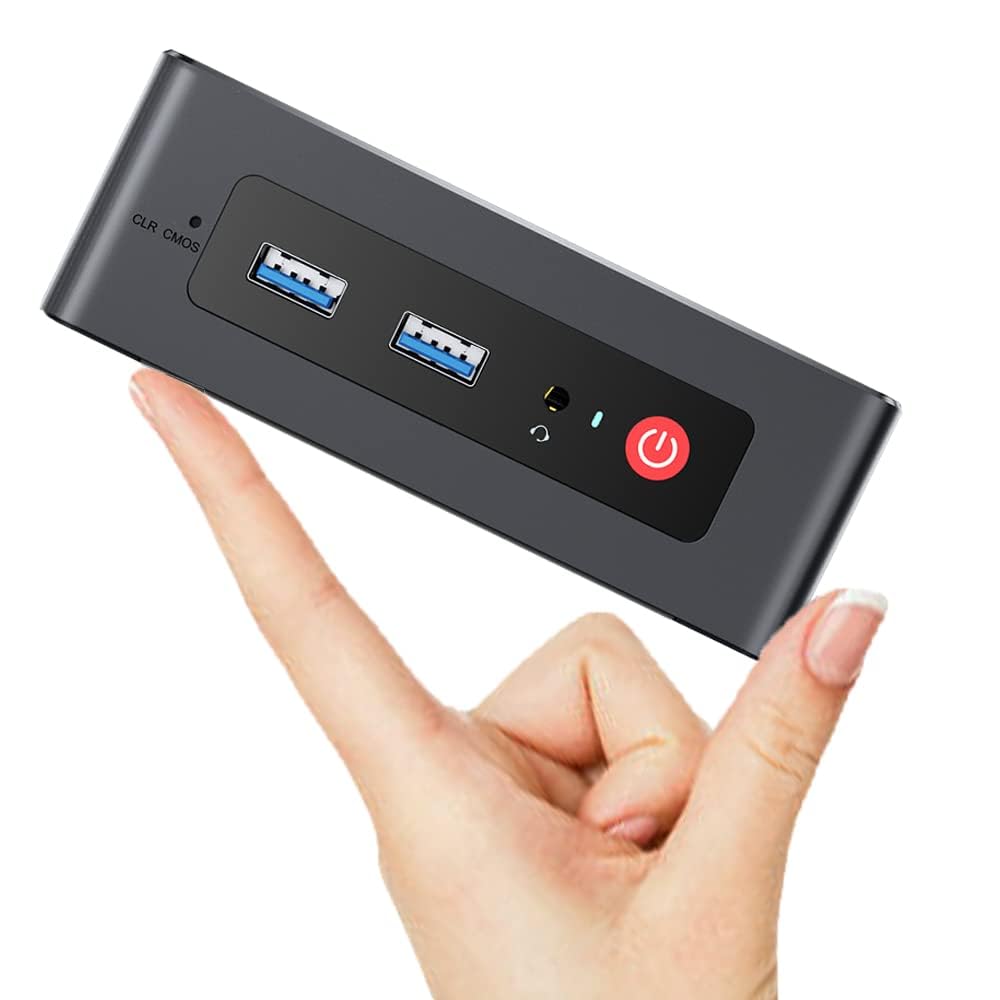 TRIGKEY Green G4 Mini PC با پردازنده Intel Alder Lake-N100 4C/4T (تا 3.4 گیگاهرتز)، 16 گیگابایت DDR4، 500 گیگابایت محفظه SSD M.2، کامپیوتر رومیزی با پشتیبانی از کیفیت تصویر 4K@60Hz، گرافیک UHD، دو کانال HDMI، WiFi 6، بلوتوث 5.2، پورت USB 3.2، اداری/خانگی G4 N100 16+500G.