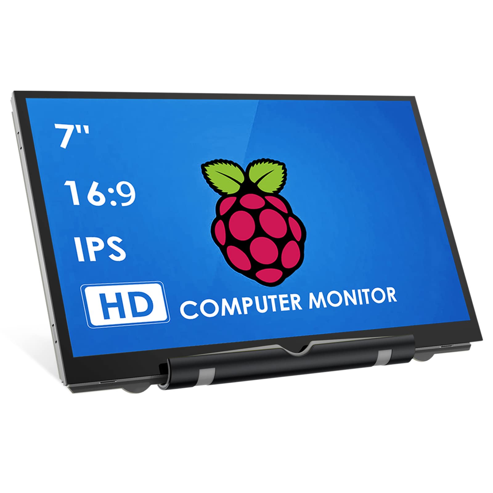 نمایشگر قابل‌حمل 7 اینچی HMTECH با رزولوشن 800x480 برای رزبری پای 5/4/3/2/صفر/B/B+ وین 11/10/8/7 (بدون لمسی)، نمایشگر IPS LCD HDMI 7 اینچی (بدون لمس)