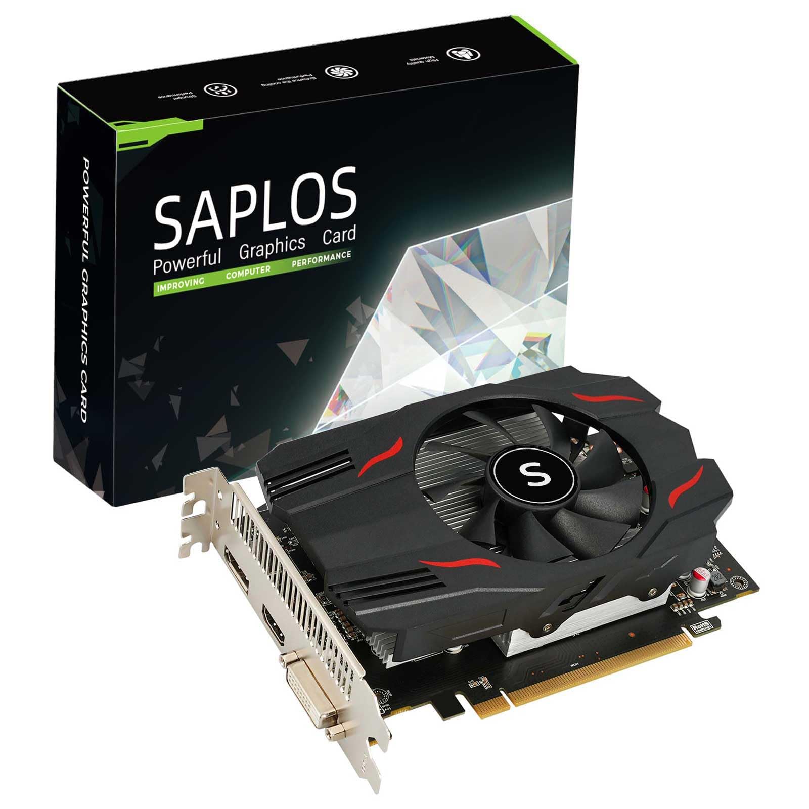 کارت گرافیک SAPLOS RX 550 Radeon (4GB، 128-Bit، 4k، 60Hz، بزرگ)