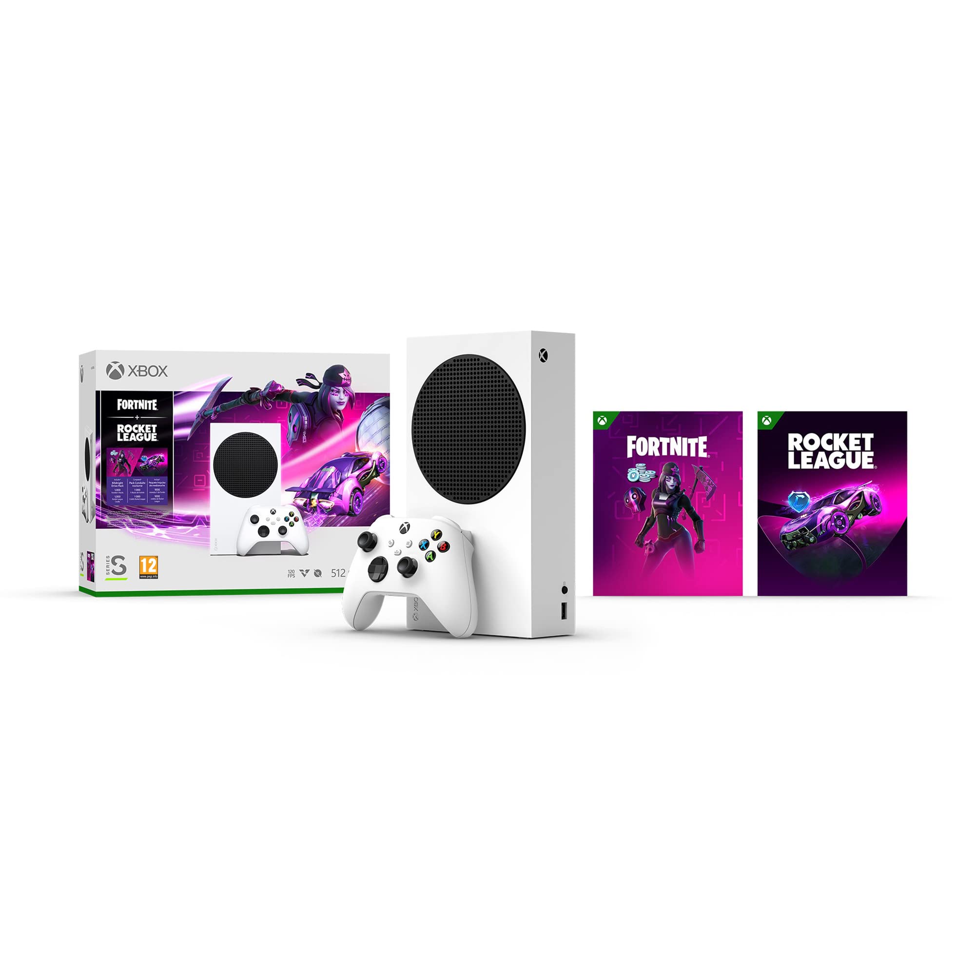 Xbox Series S + Fortnite و Rocket League
Xbox Series S Xbox Series S - Fortnite و Rocket League
