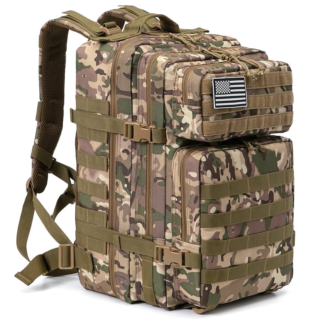 QT&QY 45L کوله پشتی نظامی تاکتیکی Molle ارتش Assault Pack 3 روز Bug Out Survival Bag پیاده‌روی درختکش Rucksack 3.2 Cp